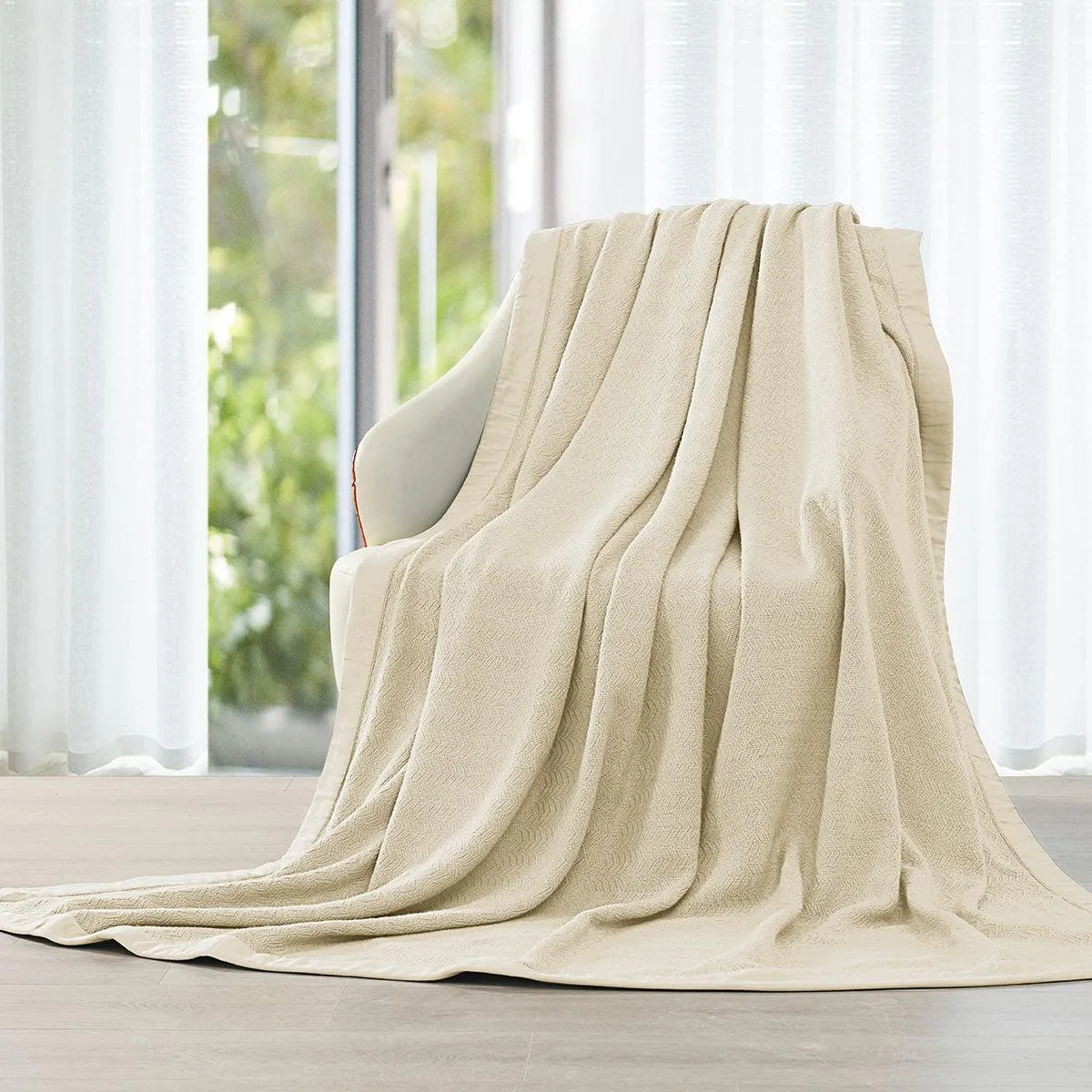 100% Cotton 2-Ply Sheet Blanket/Throw