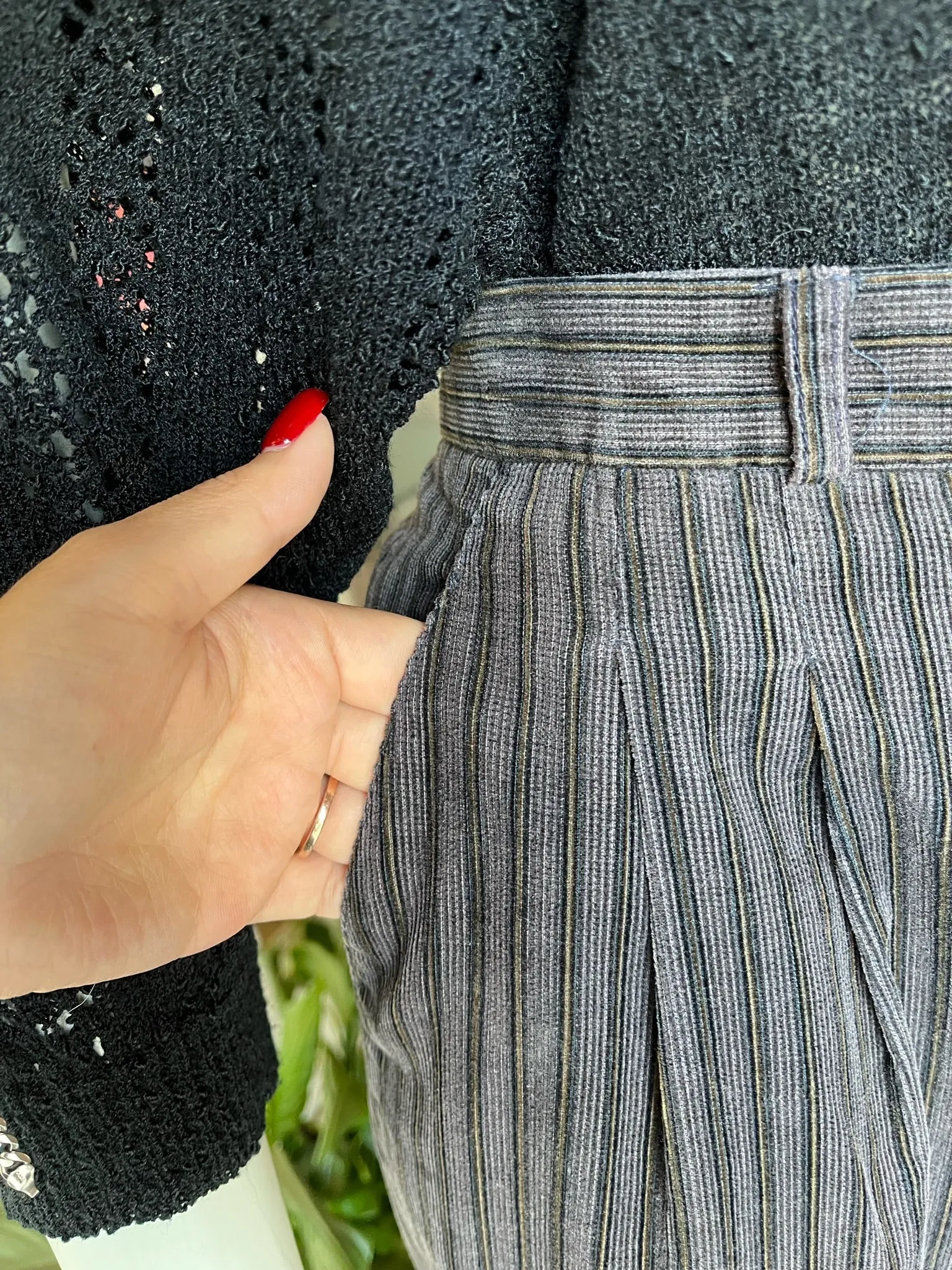 1970s Corduroy Cropped Pants Paris