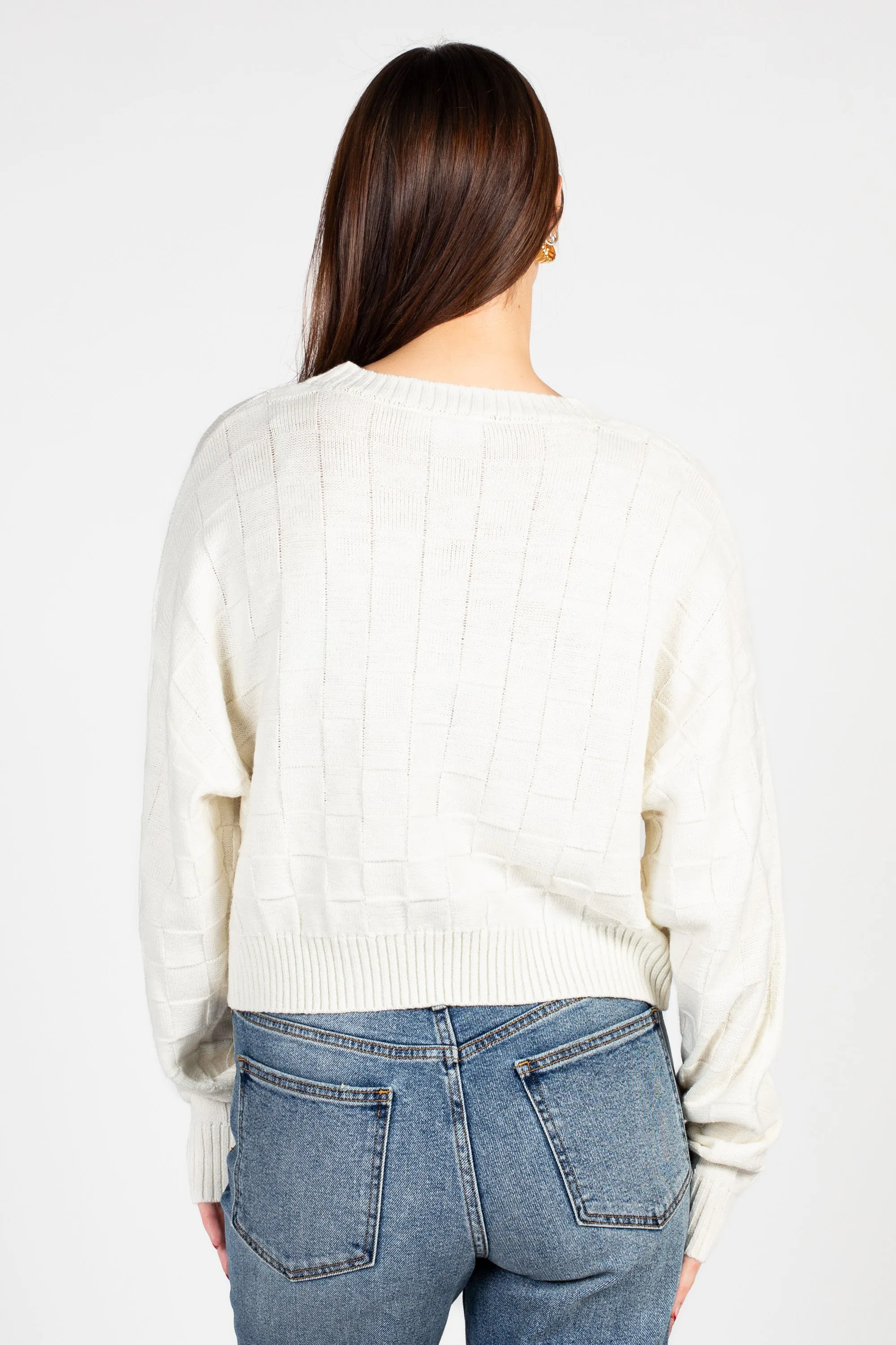 Astrid Checkered Knit Sweater