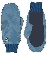 Avalanche Recycled Sherpa Mittens - Abstract Mountain Blue Steel