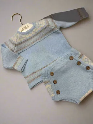 Boy's Baby Blue Sweater Set