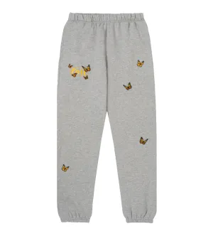 Butterfly Fleece Sweatpants Grey