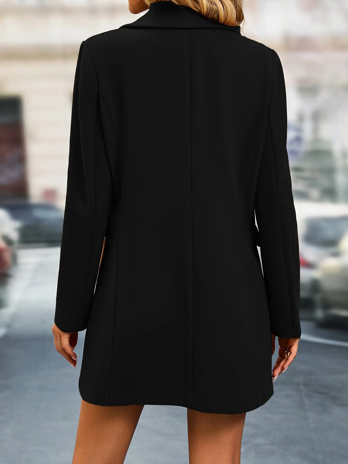 Casual Long Sleeve Solid Color Coat