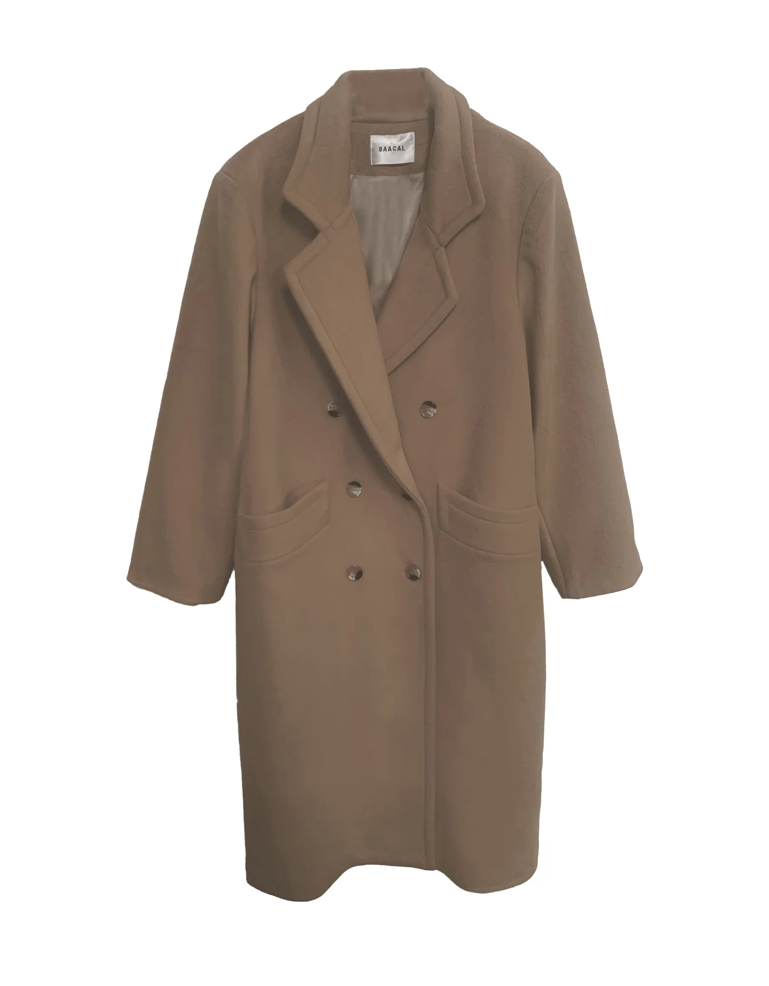 Double Breasted Car Coat - Soft Camel