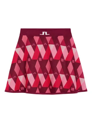 Ellen Argyle Knitted Skirt / RW Pink Argyle