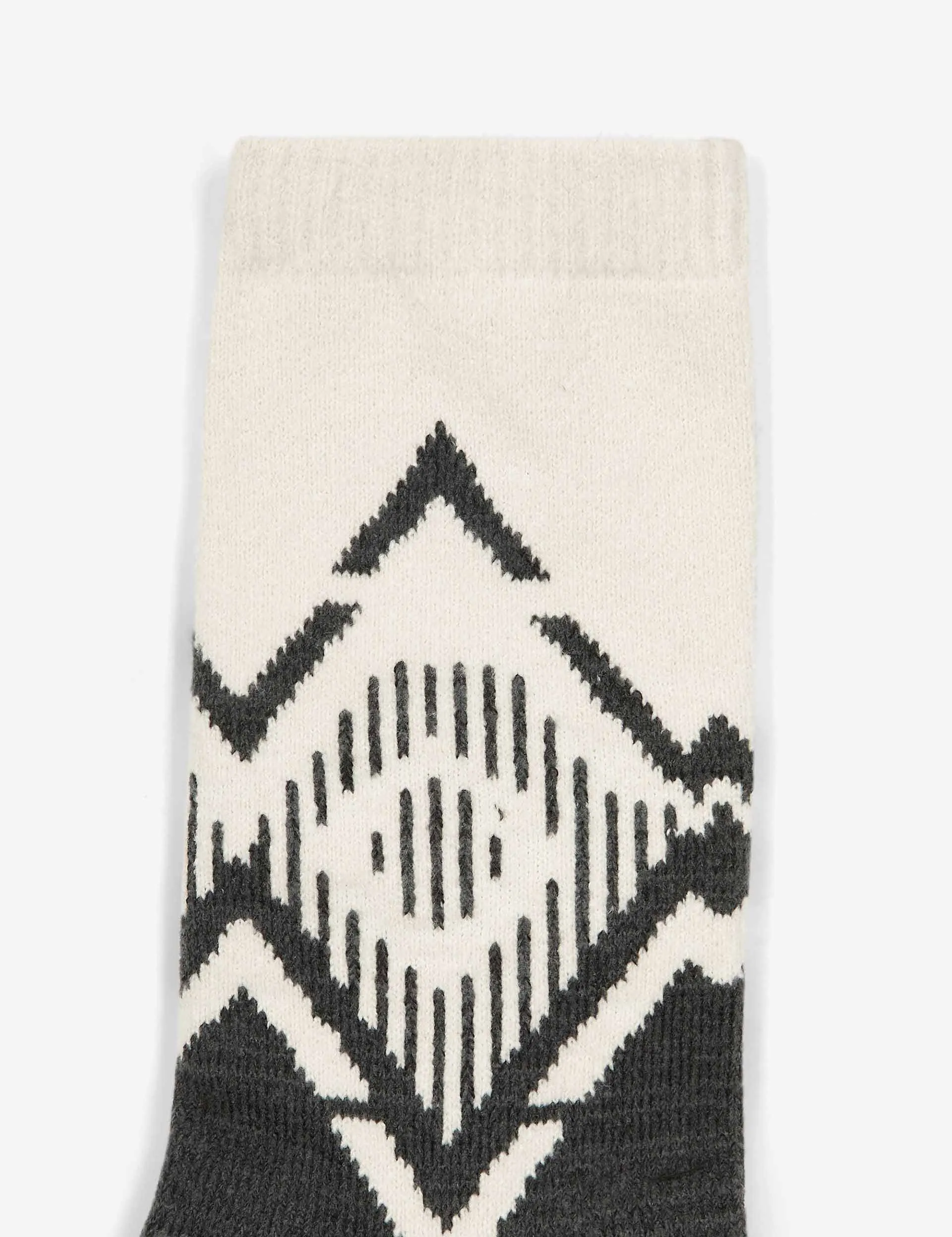 Erica Jacquard Knit Sock - Charcoal Marl