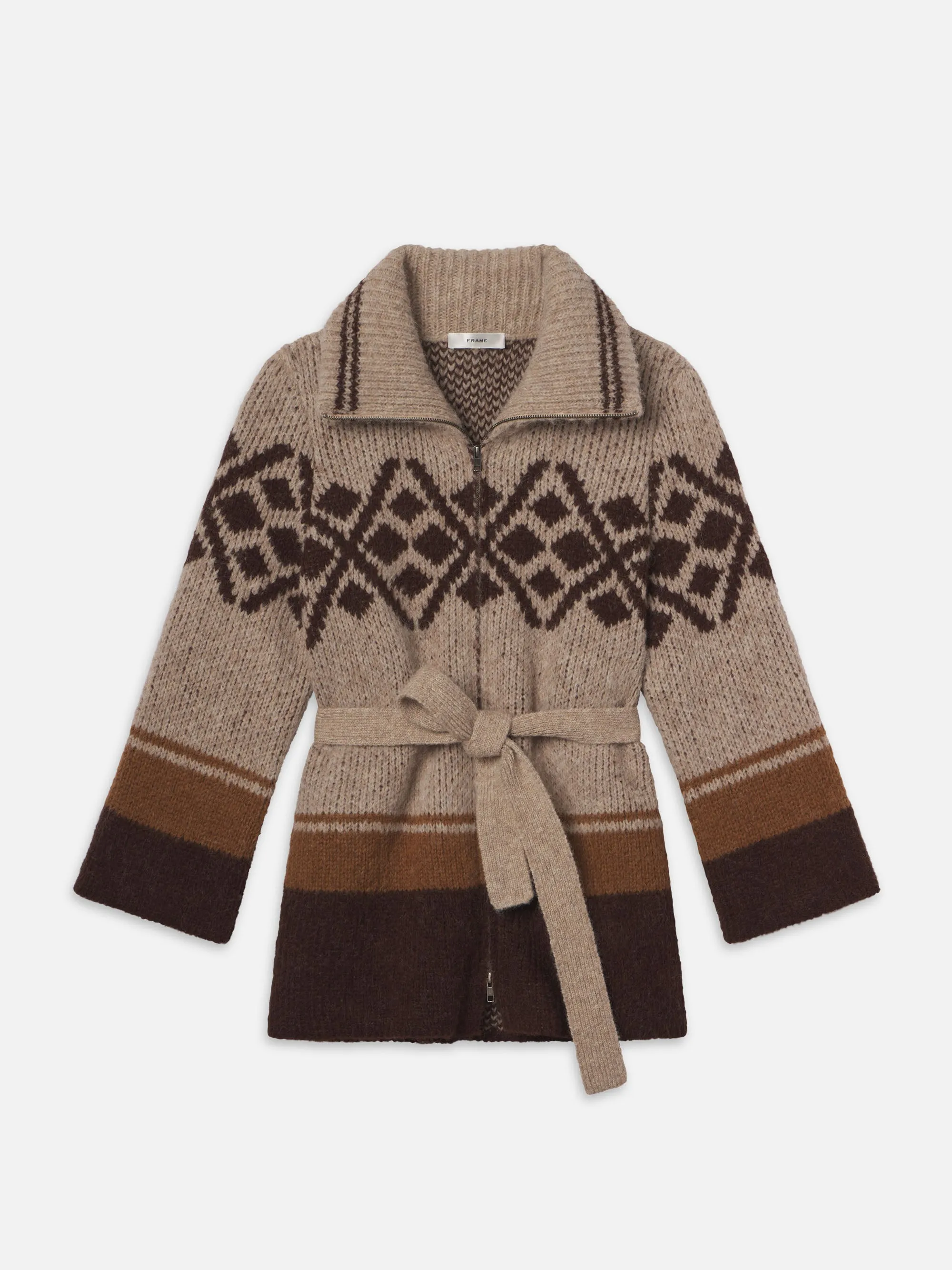 Fair Isle Coatigan -- Cream Multi