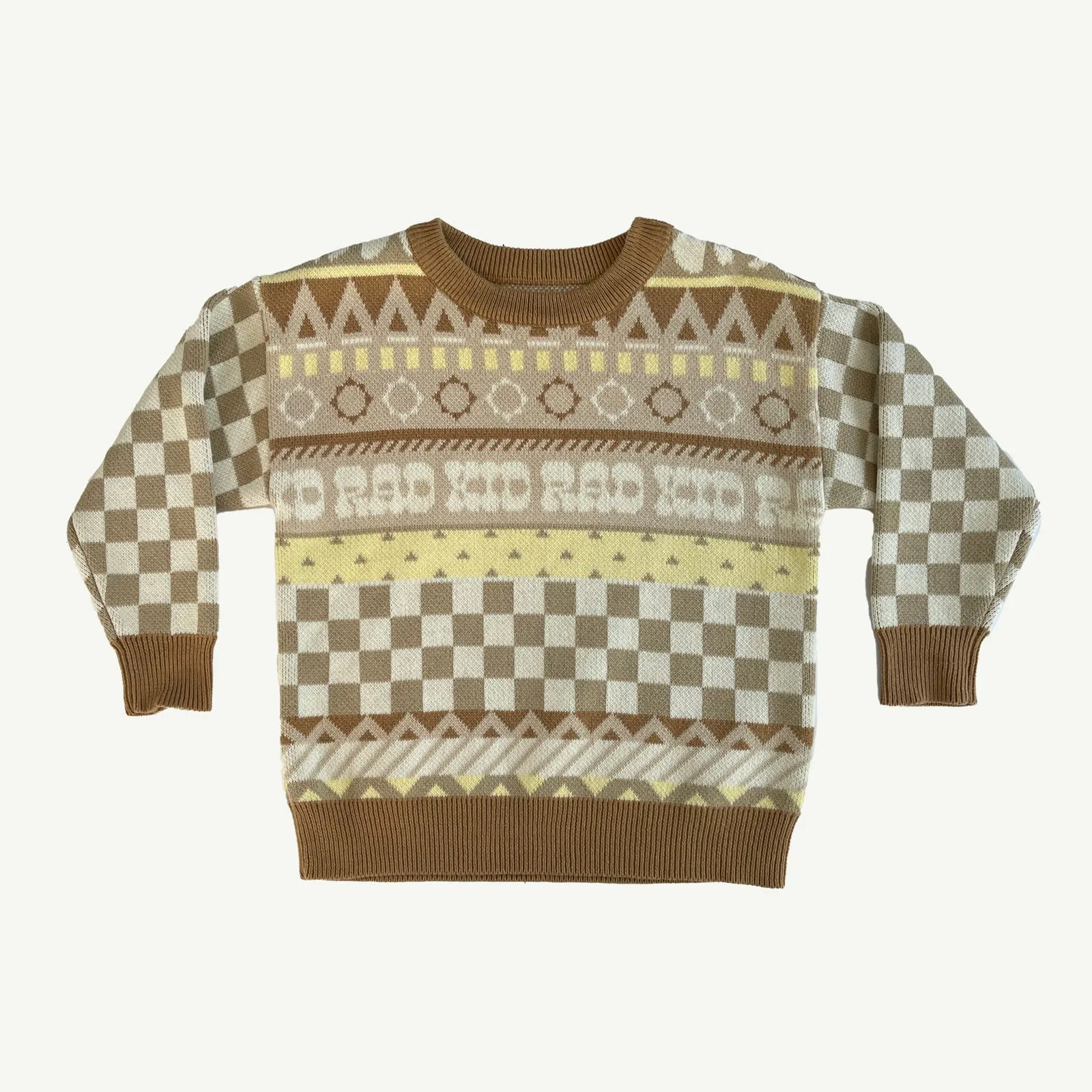 Fair Isle Organic Cotton Knit Kids Jumper