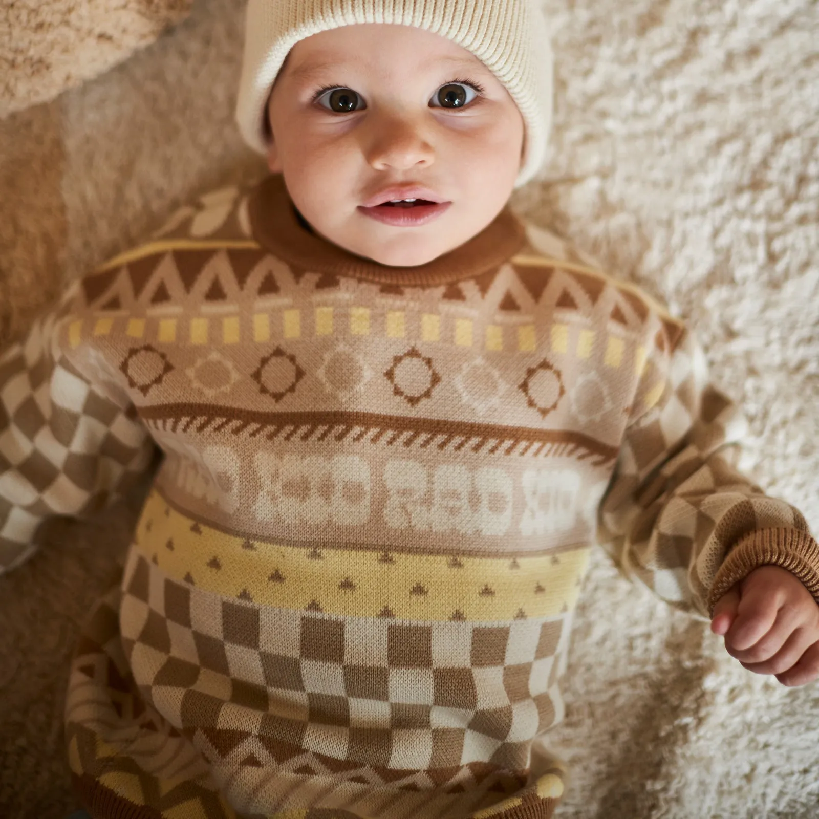 Fair Isle Organic Cotton Knit Kids Jumper