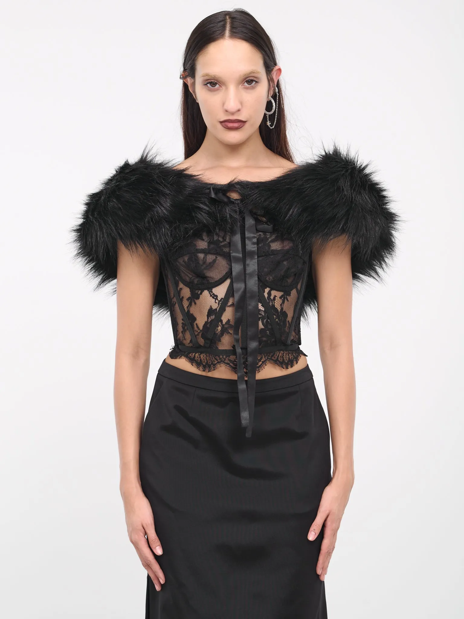 Faux Fur Collar (FS299A-FUPXT-N0000-BLACK)