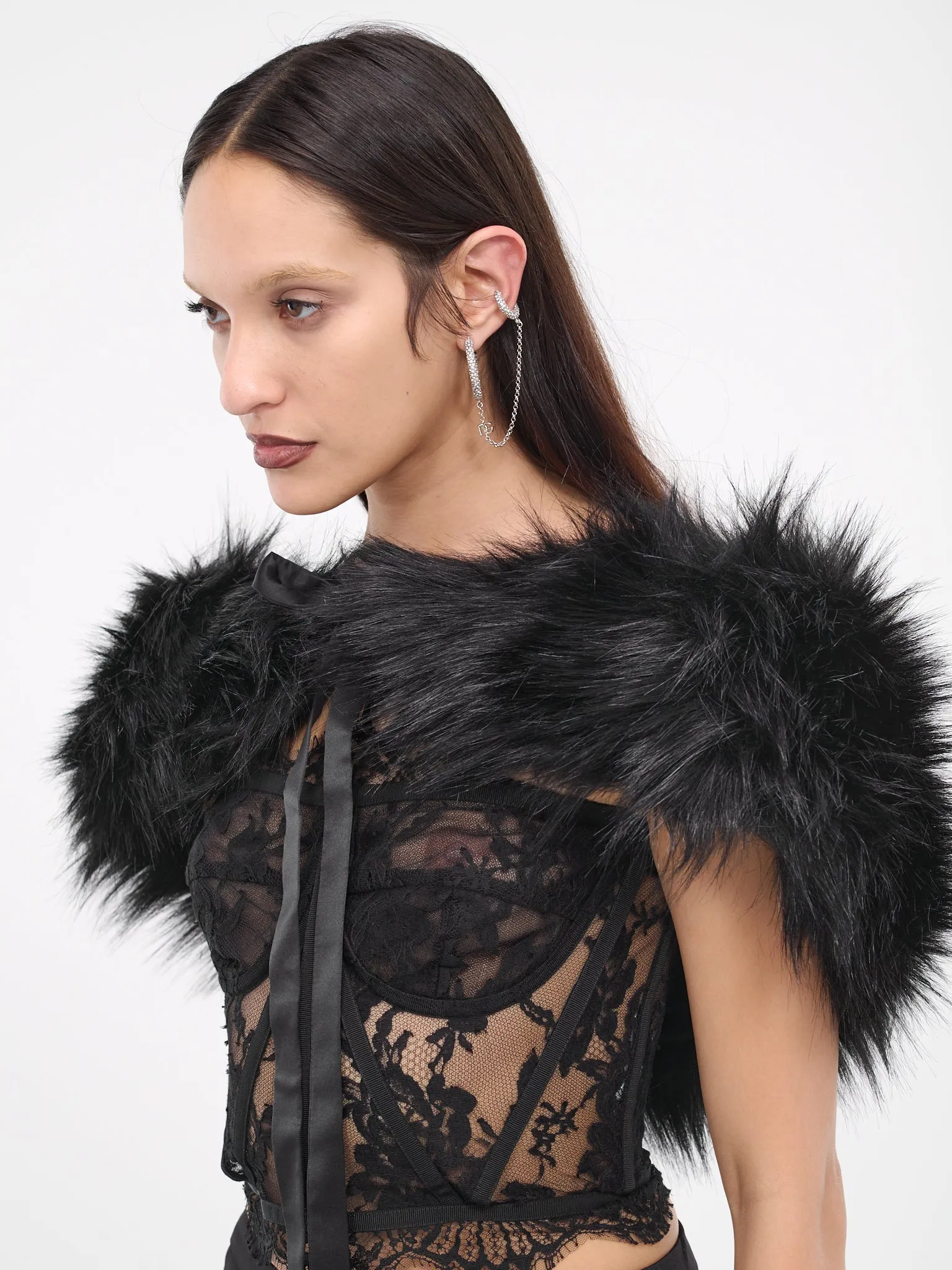 Faux Fur Collar (FS299A-FUPXT-N0000-BLACK)