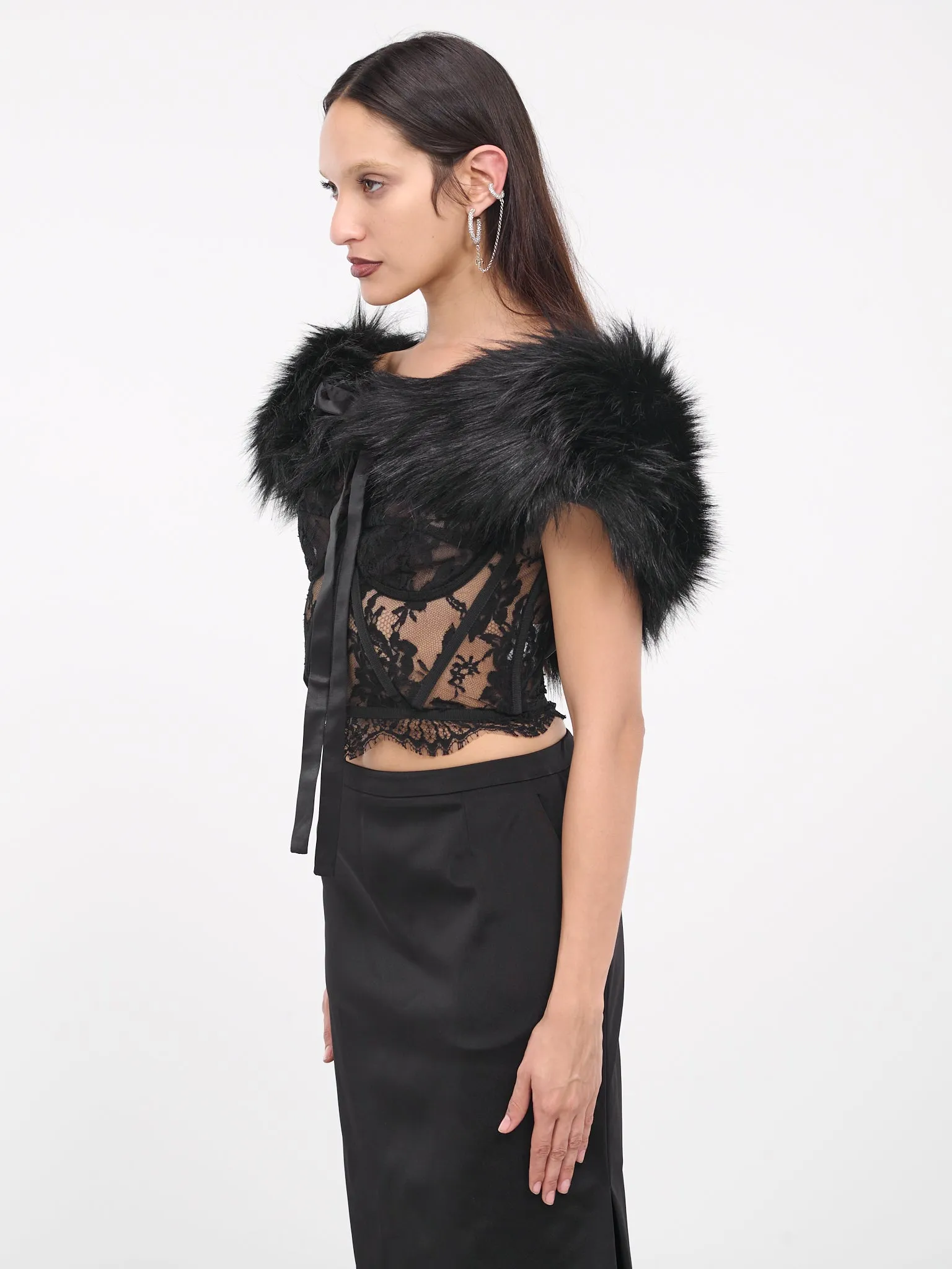 Faux Fur Collar (FS299A-FUPXT-N0000-BLACK)