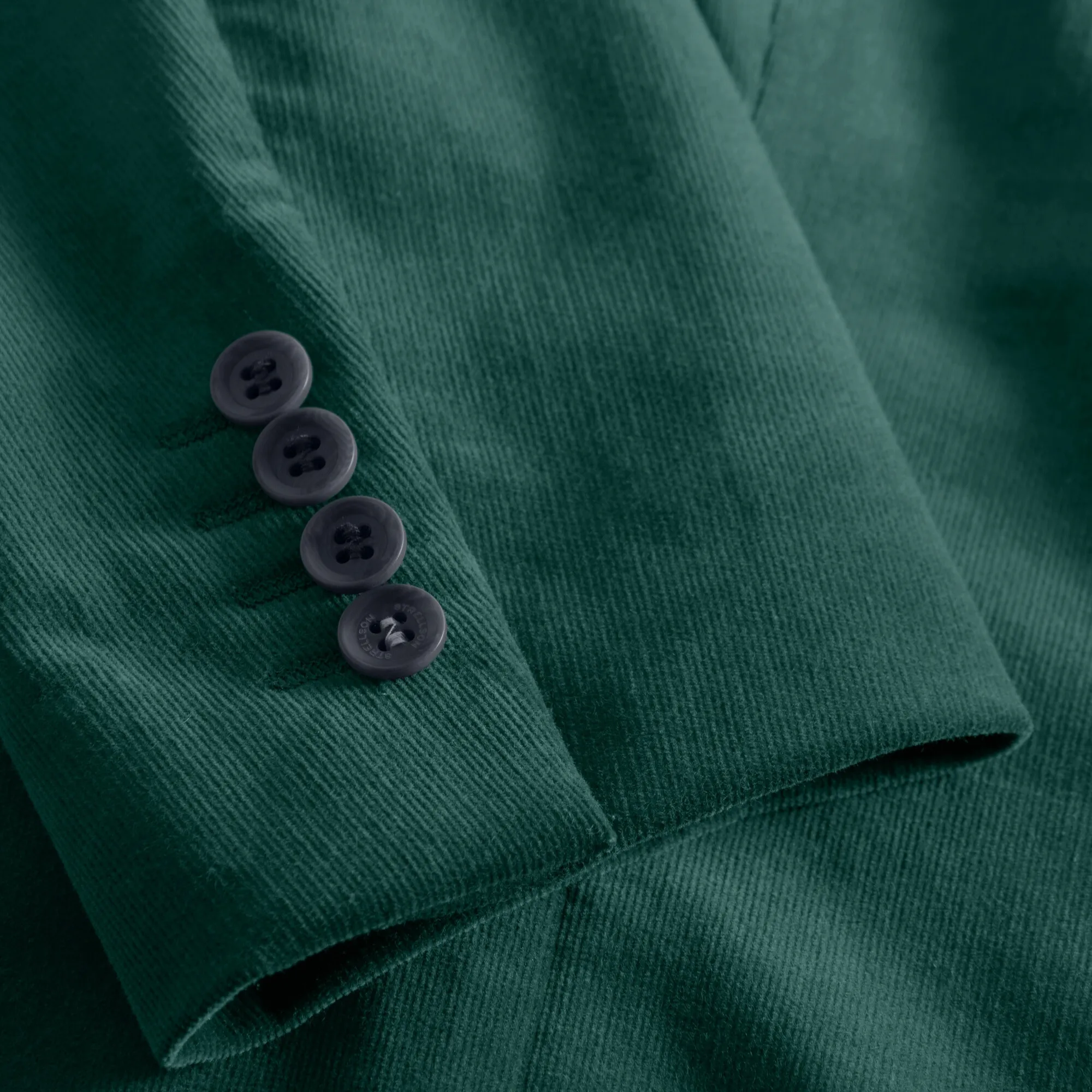 Fine Corduroy Patch Pocket Blazer - Dark Green