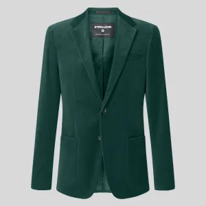 Fine Corduroy Patch Pocket Blazer - Dark Green