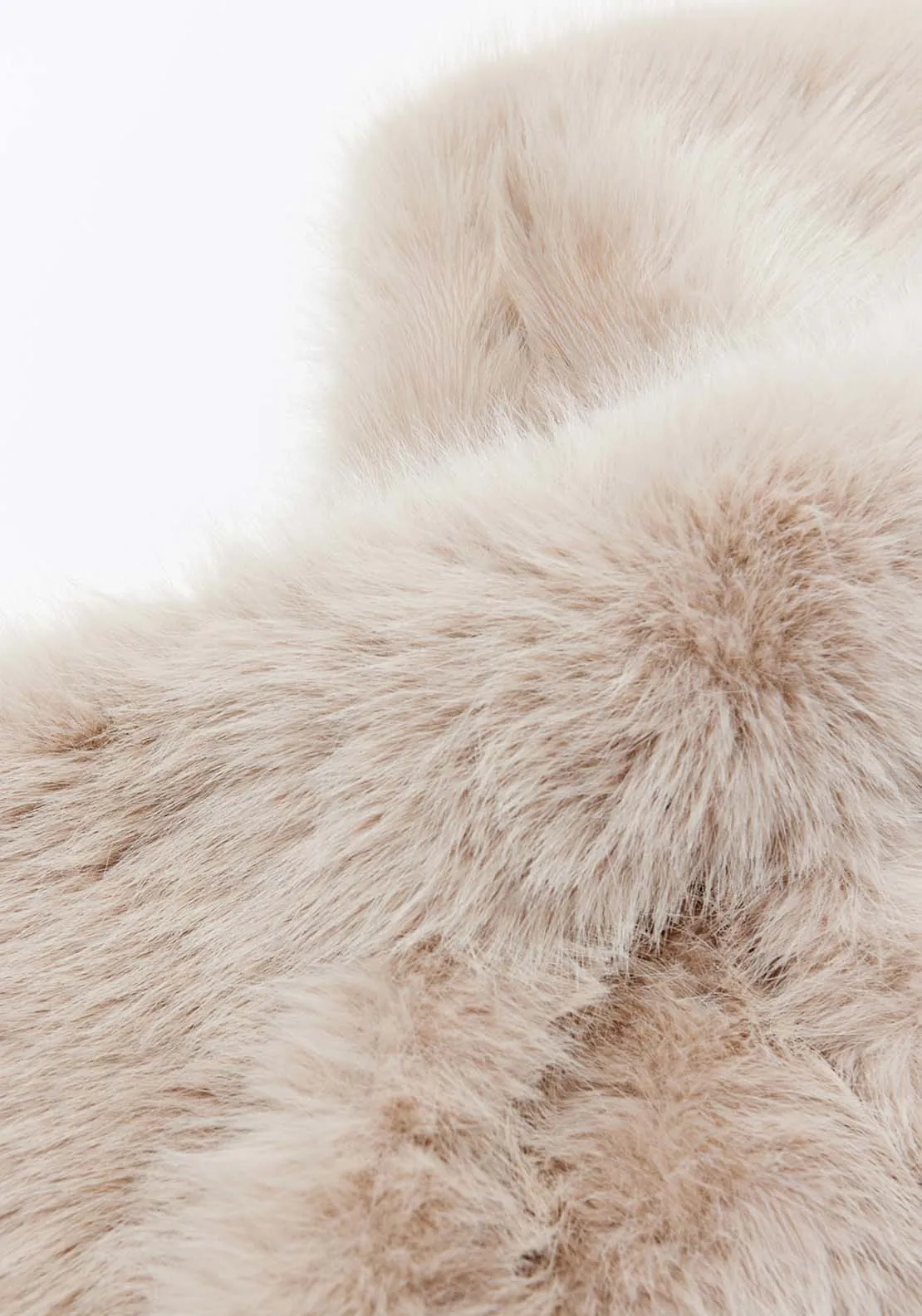 Fur Neck Scarf - Taupe