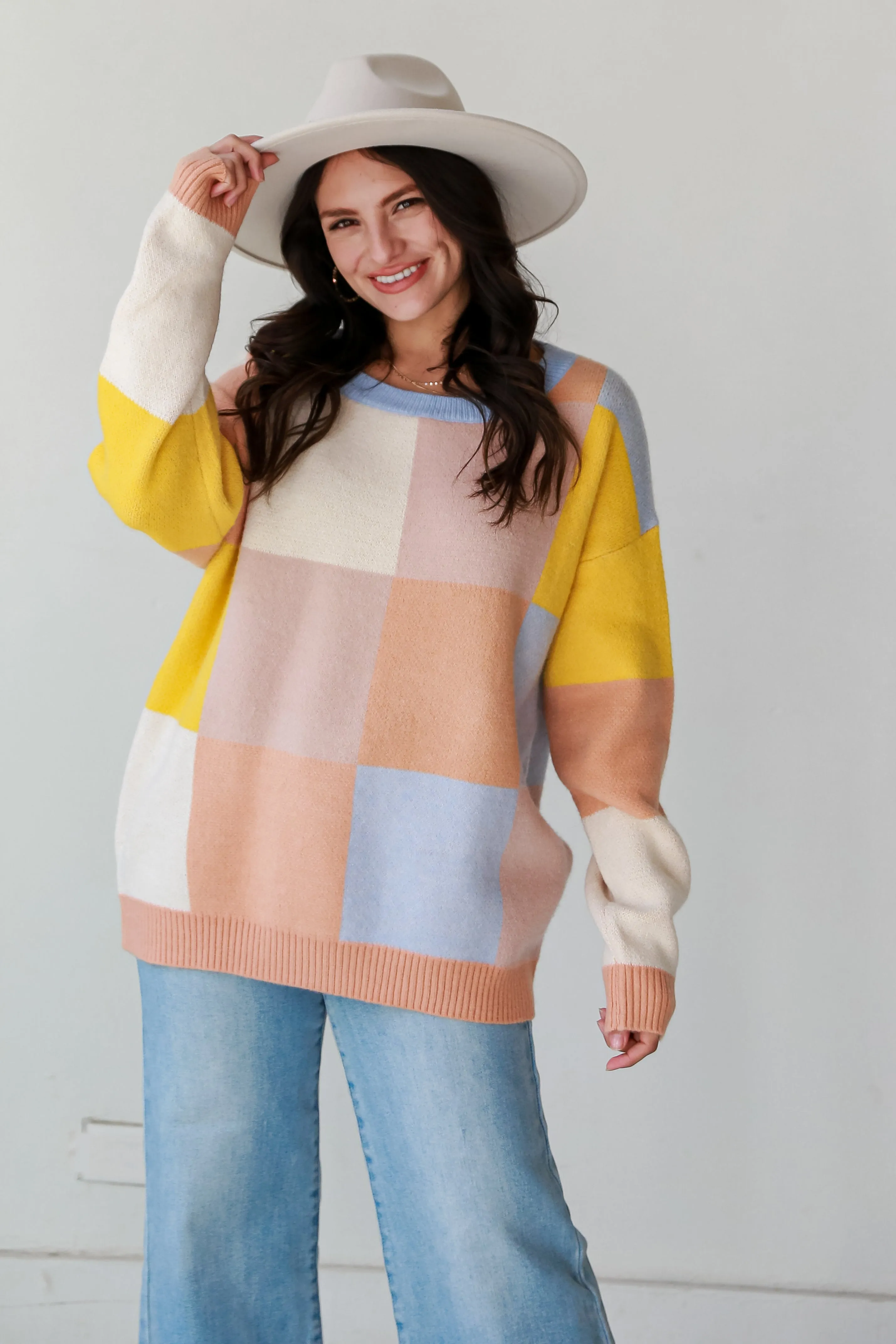 In Good Company Color Block Oversized Sweater