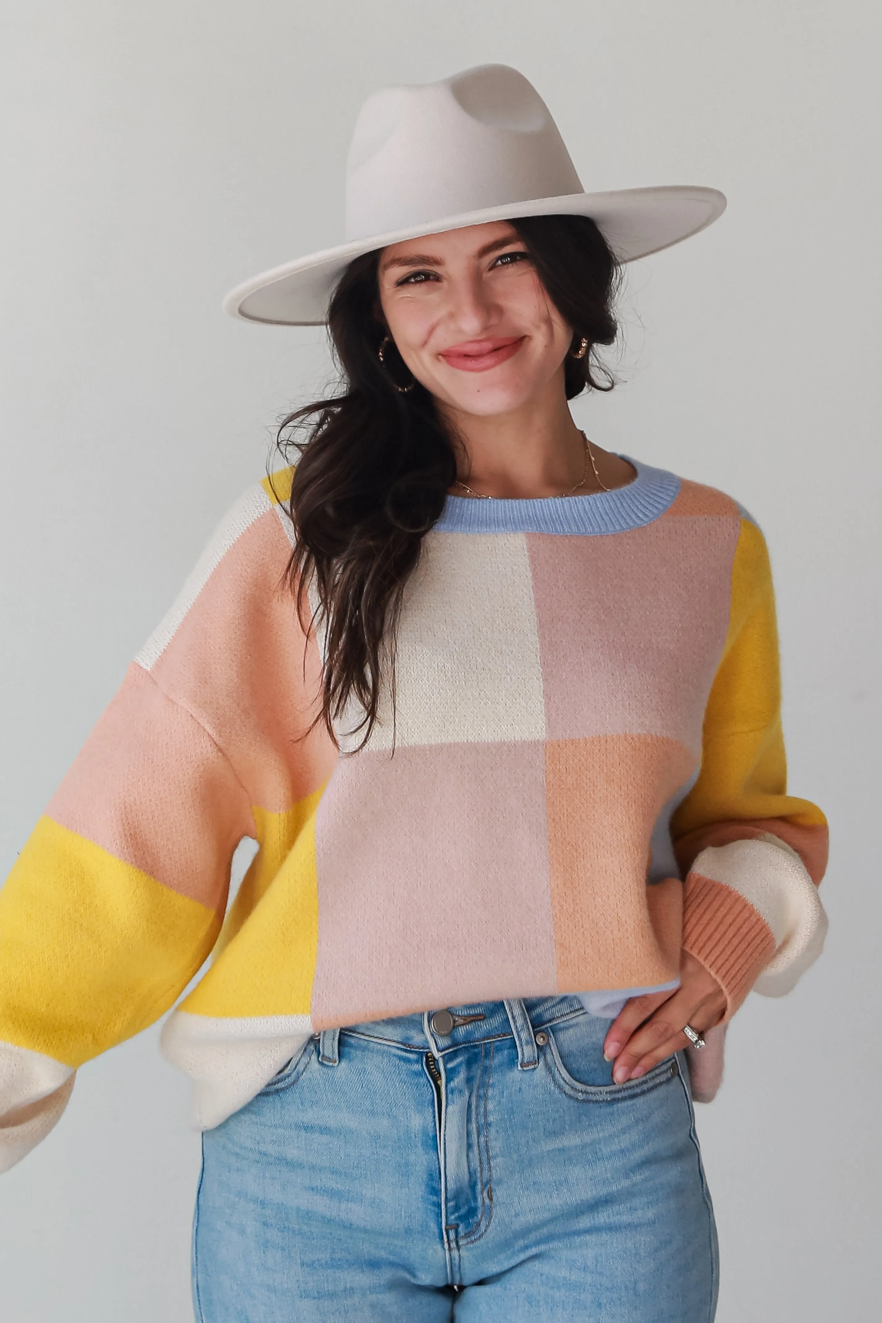 In Good Company Color Block Oversized Sweater