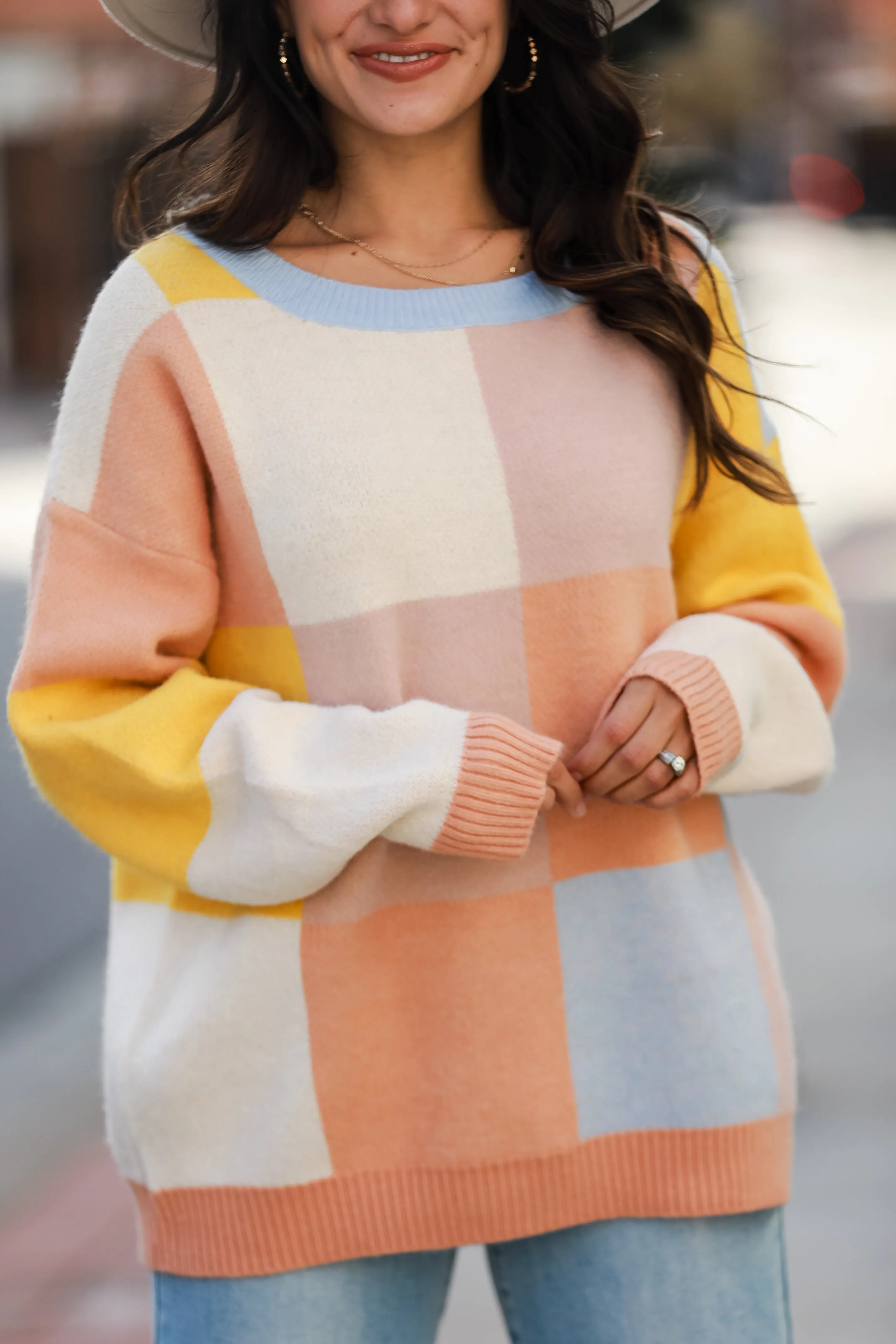 In Good Company Color Block Oversized Sweater