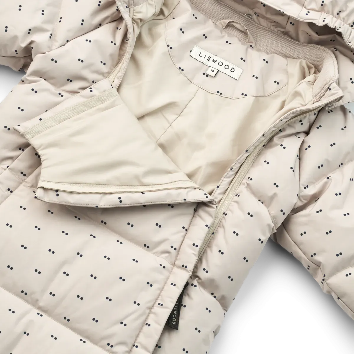 Liewood - Sylvie Baby Snowsuit - Double dot / SIlver lining