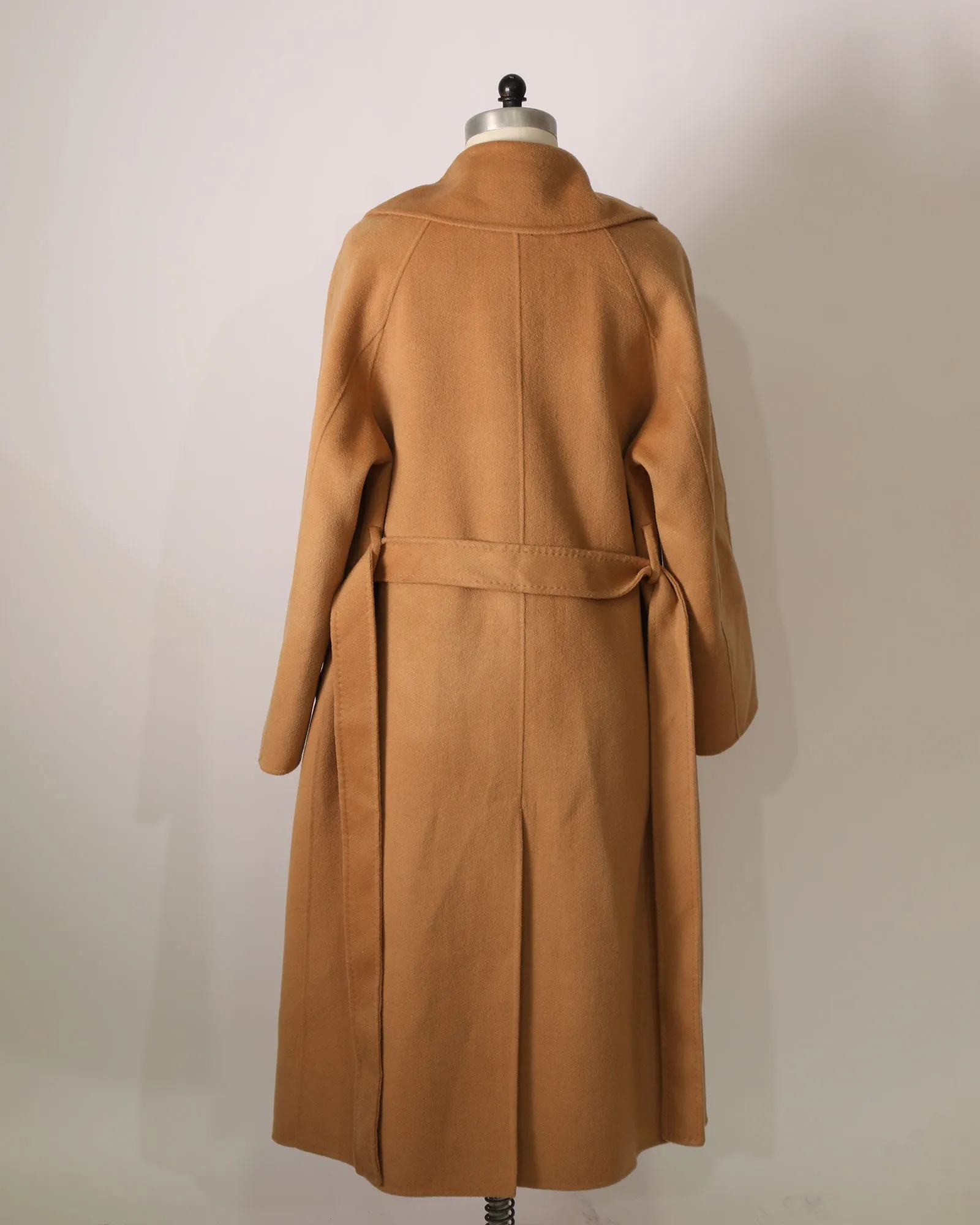 Longline Collared Belted Coat - Camel