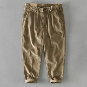 Mens Corduroy Pants Fall Winter Men Cotton Corduroy Solid Color Casual Working Pants