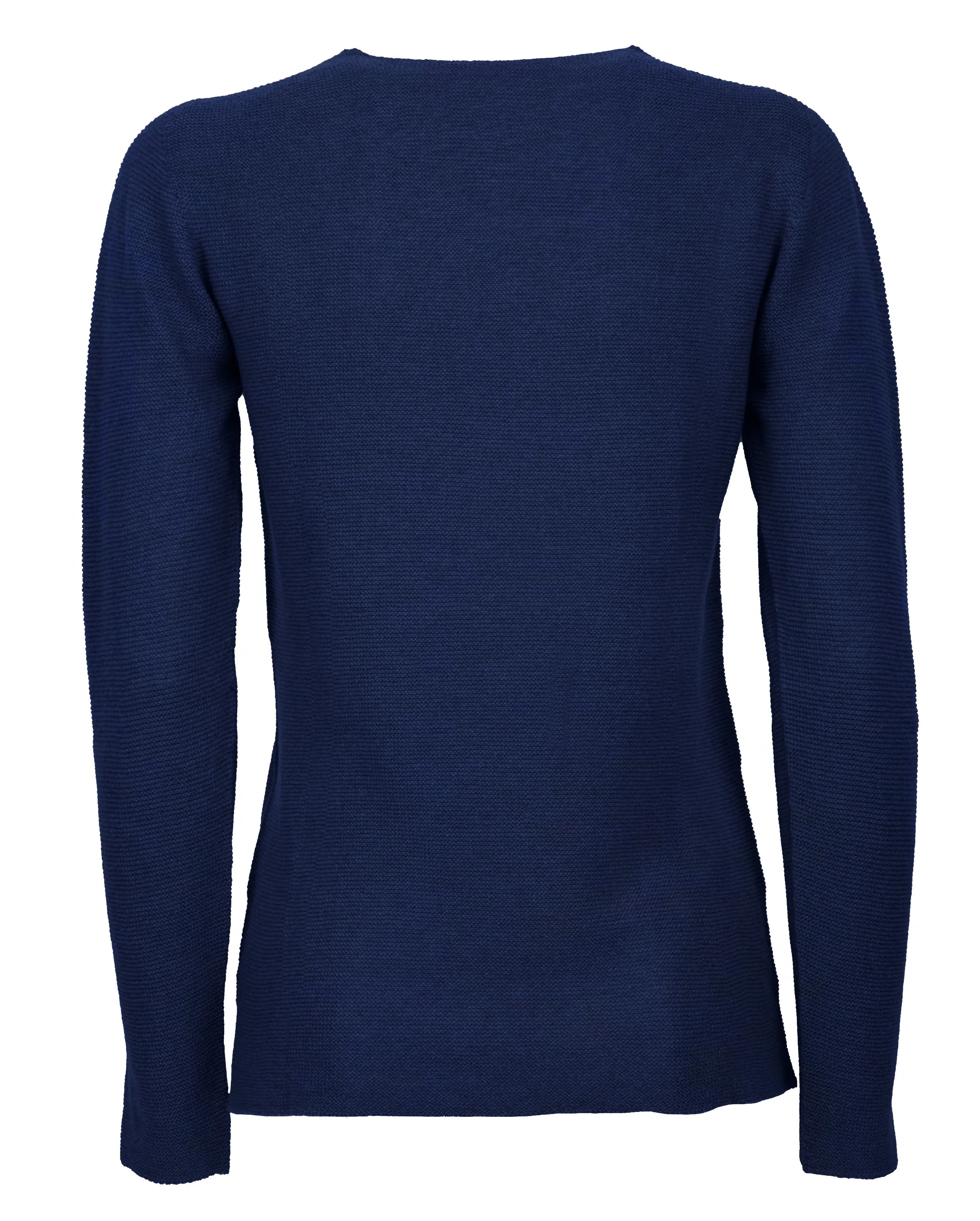 NEW FALL 24 - Women's Pure Cashmere Links Stitch V-Neck Melange Blue