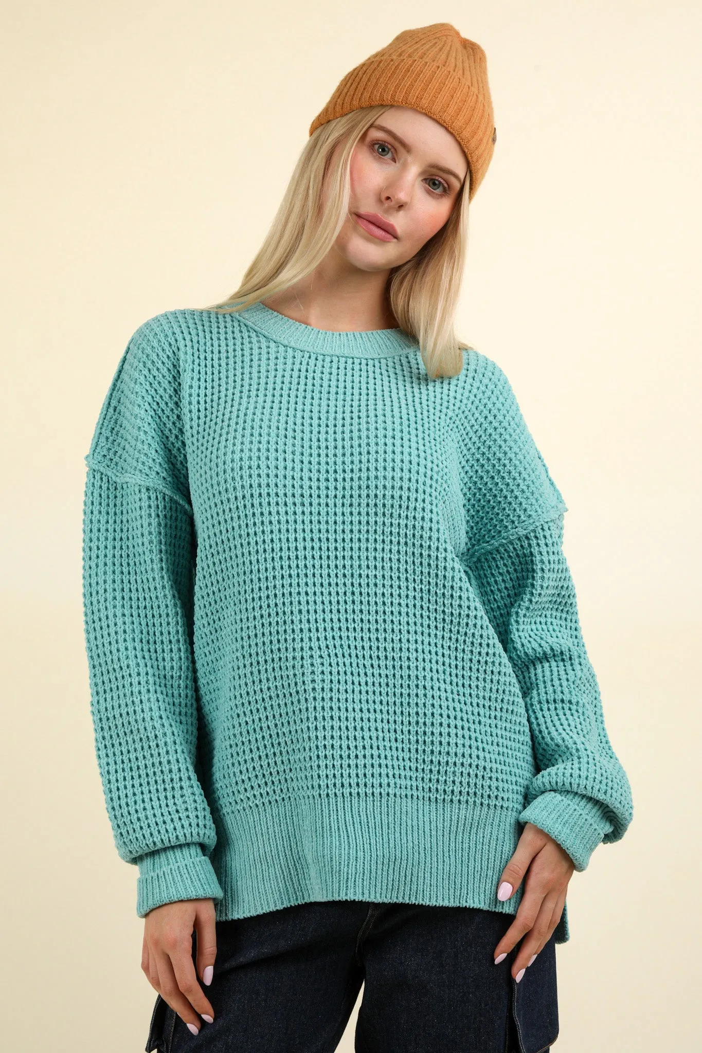 One and Only Knit Sweater/Sea Foam