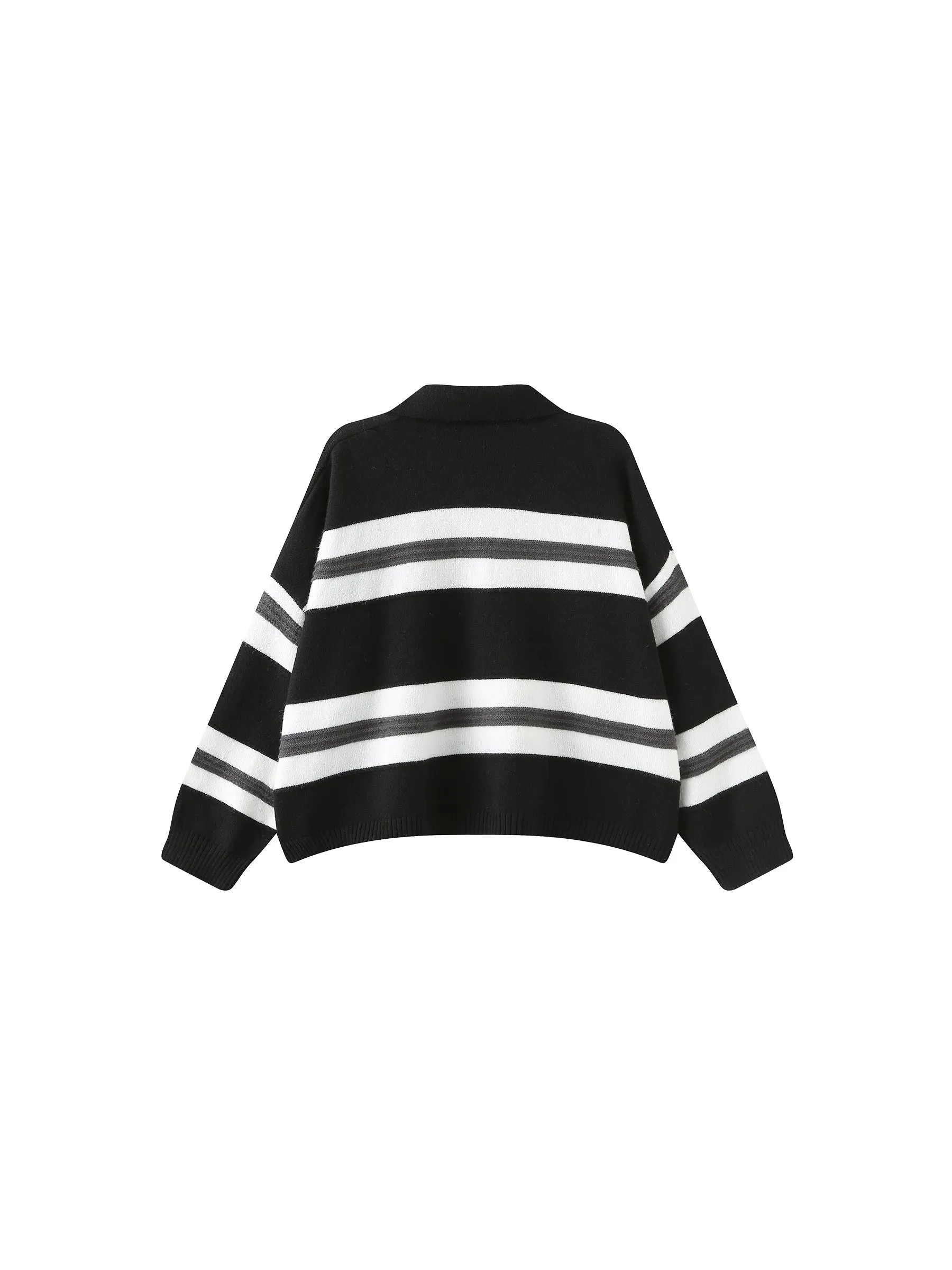 Oversized Contrast Striped Sweater