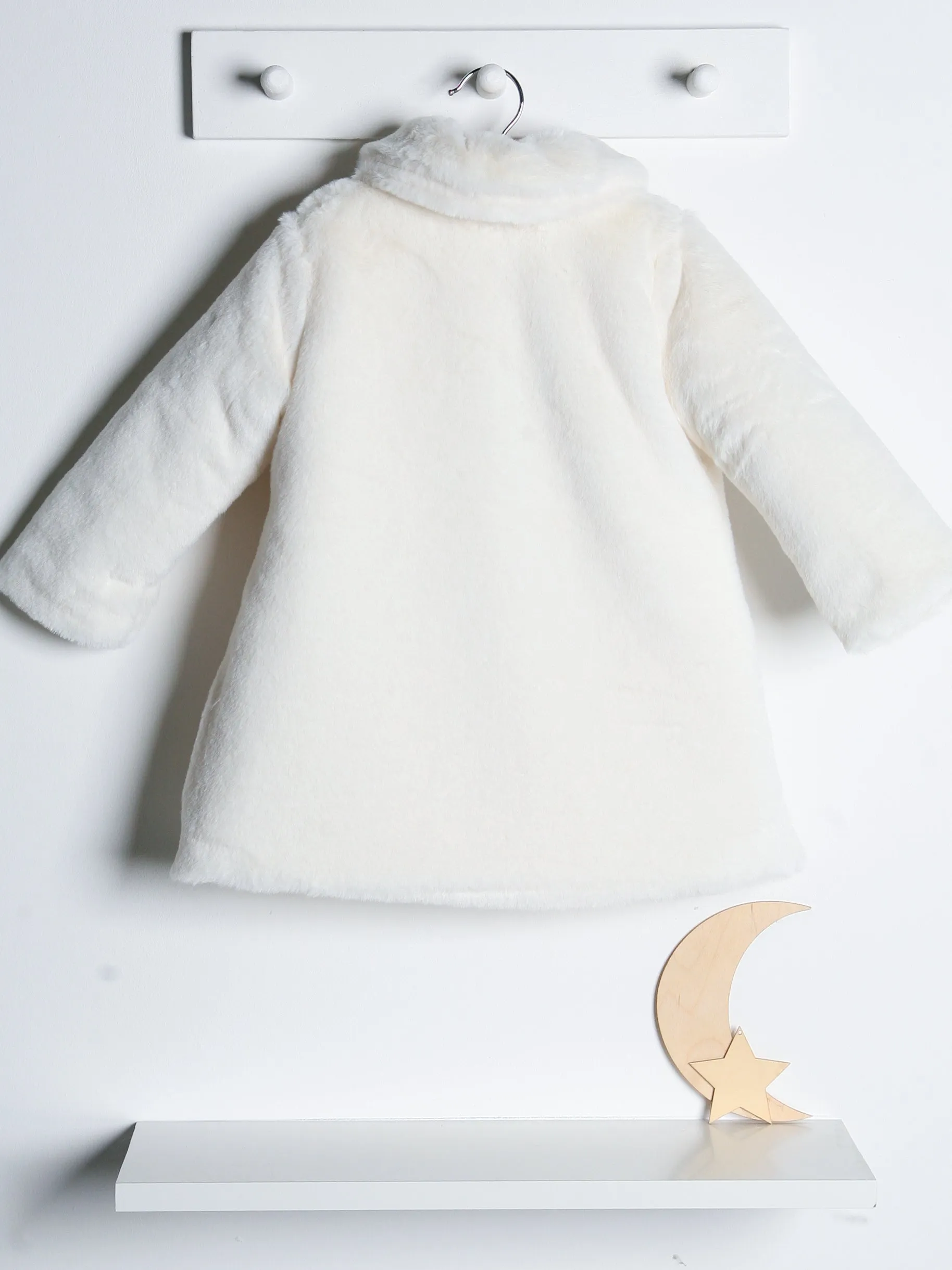 Piccola Speranza Ivory Teddy Faux Fur coat