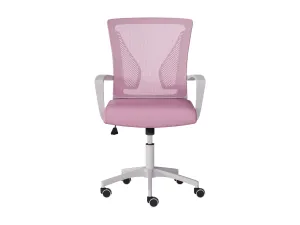 Pink and White Mesh Office Chair