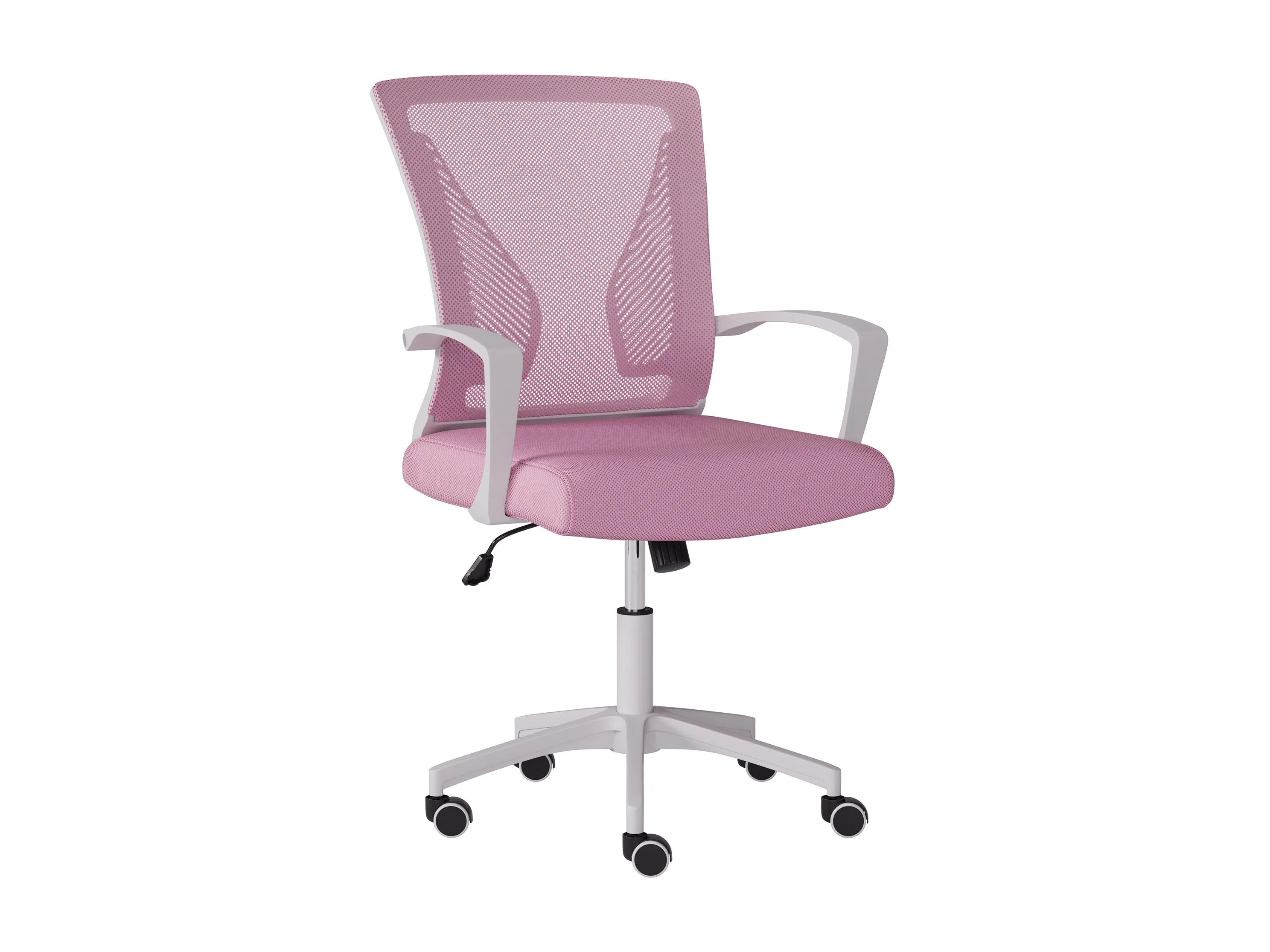 Pink and White Mesh Office Chair