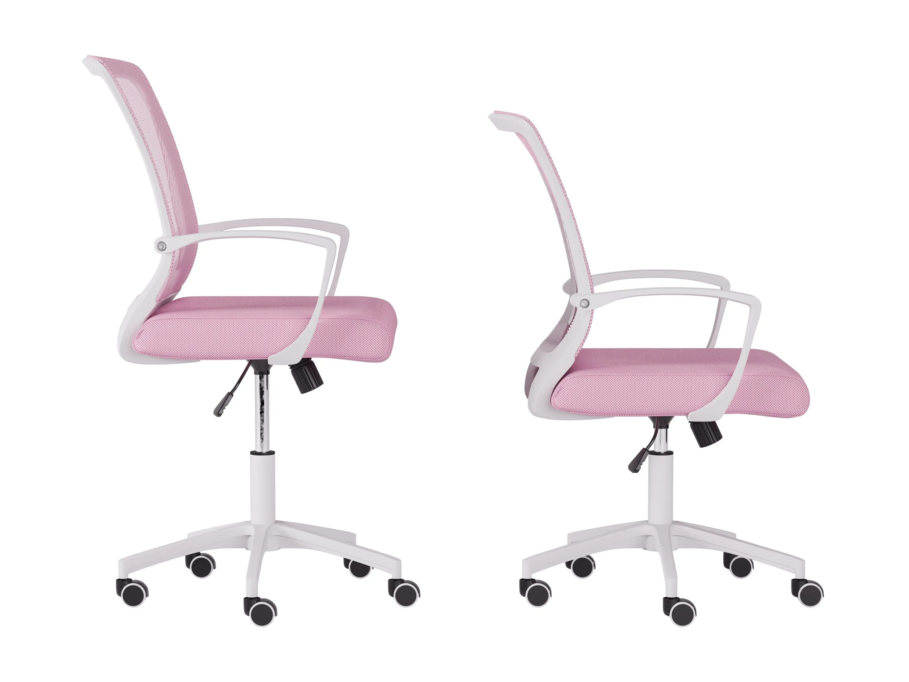 Pink and White Mesh Office Chair