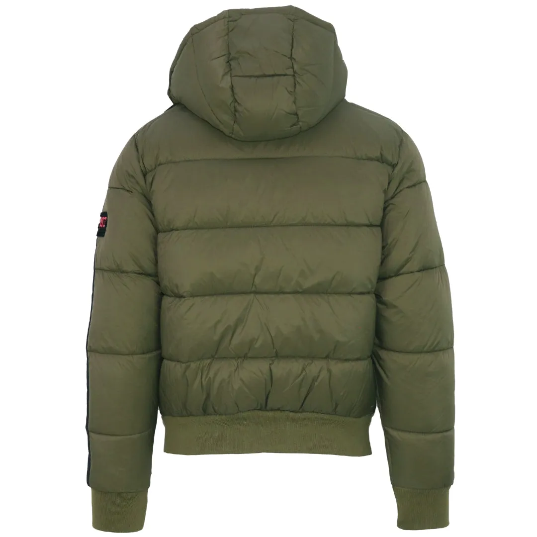 Plein Sport Padded Taped Sleeve Green Jacket