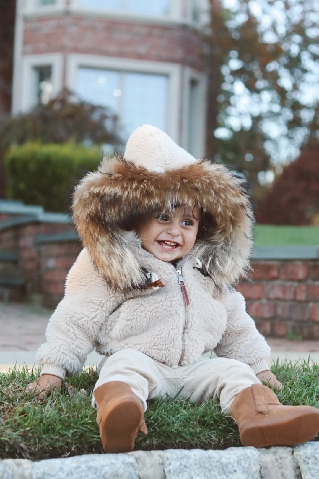 Shearling Camel Bomber Coat