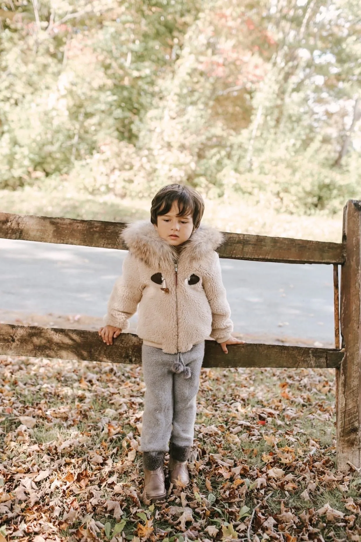 Shearling Camel Bomber Coat