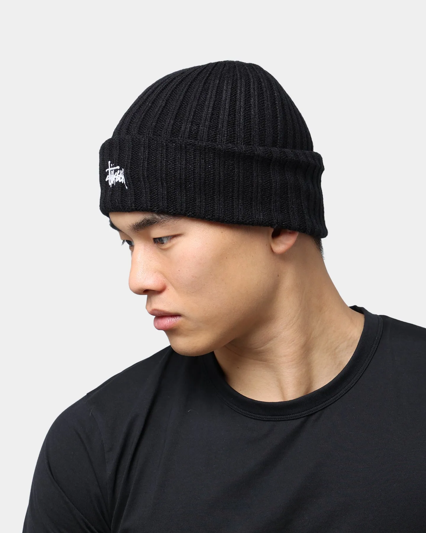 Stüssy Graffiti Rib Knit Beanie Black