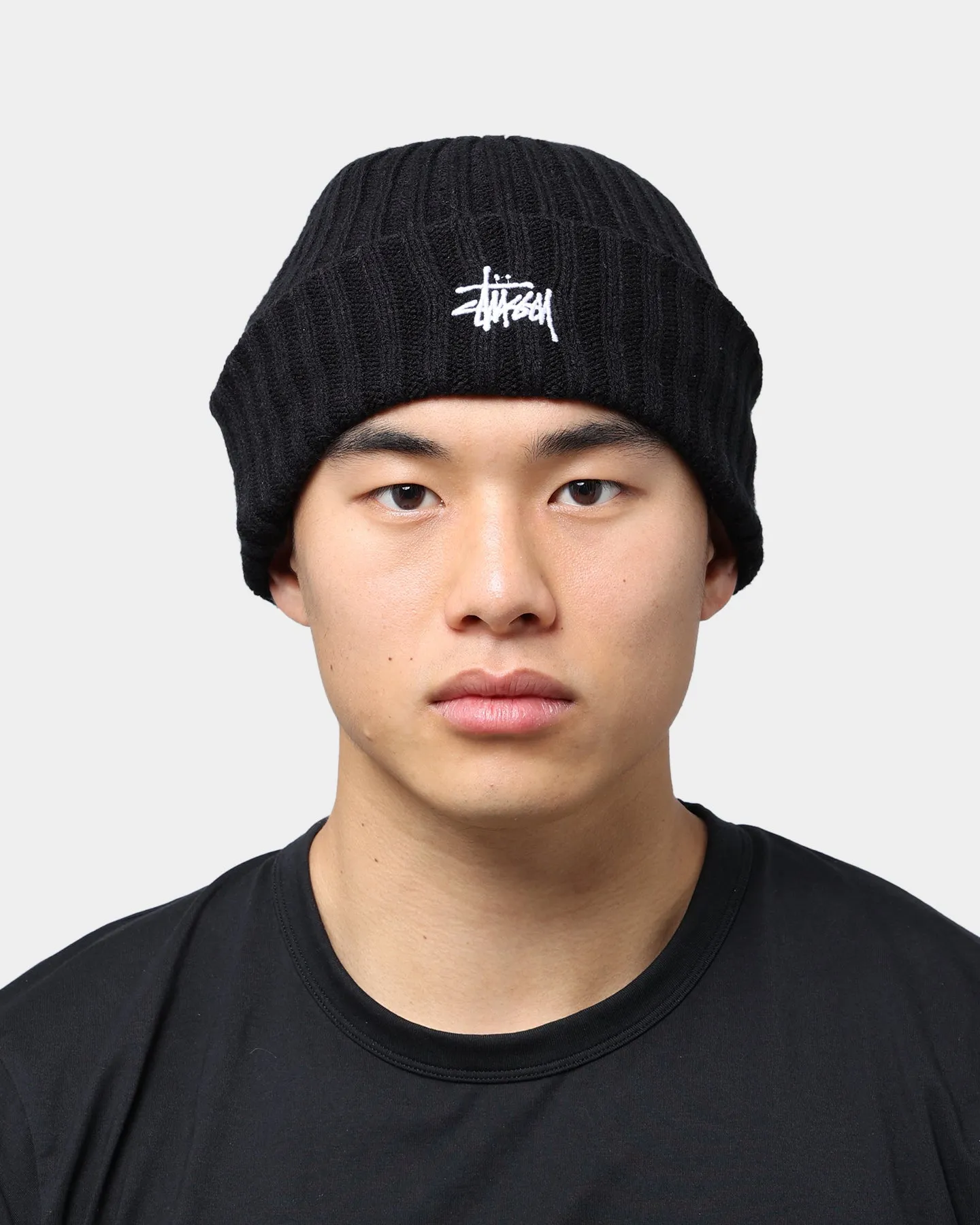 Stüssy Graffiti Rib Knit Beanie Black