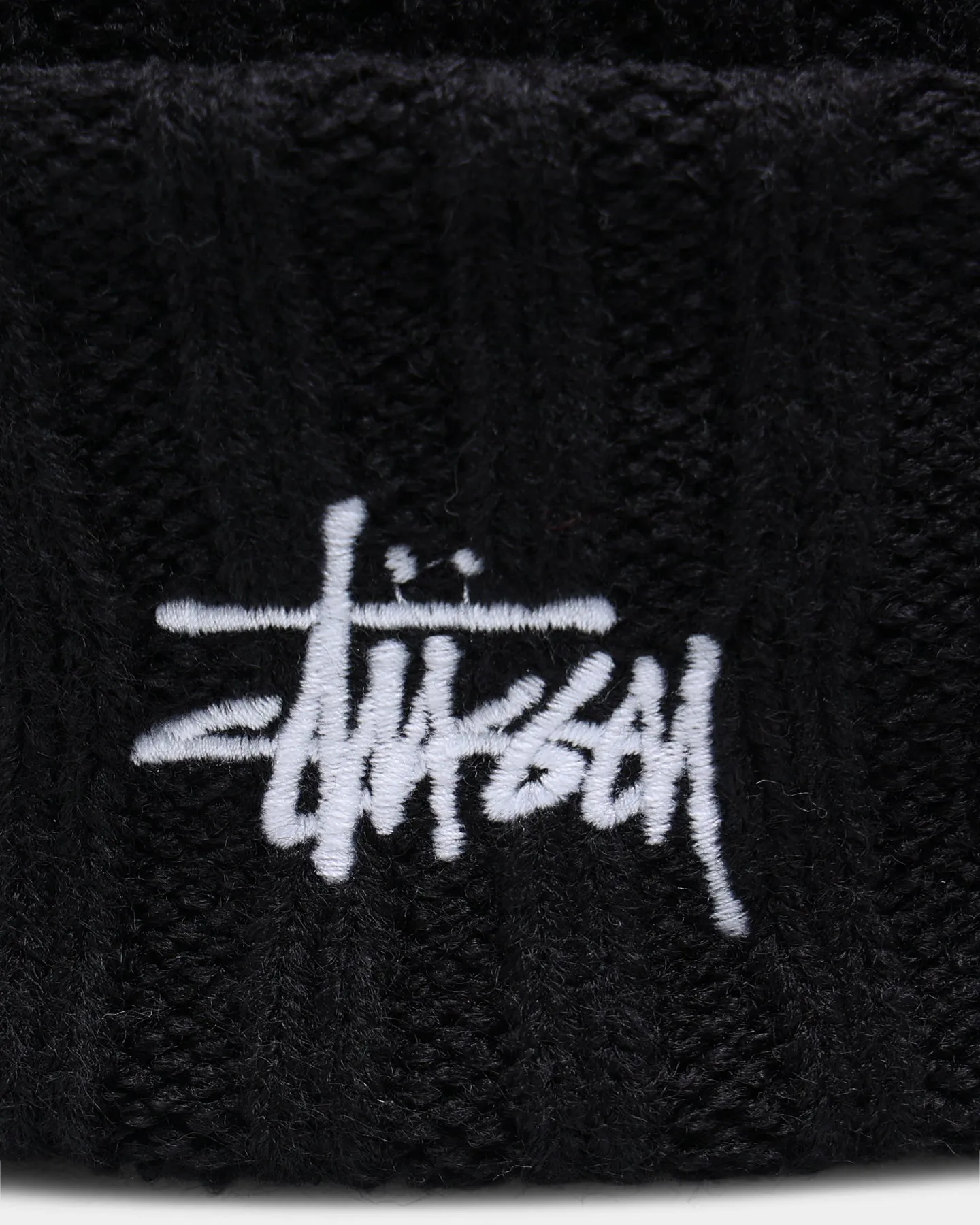 Stüssy Graffiti Rib Knit Beanie Black