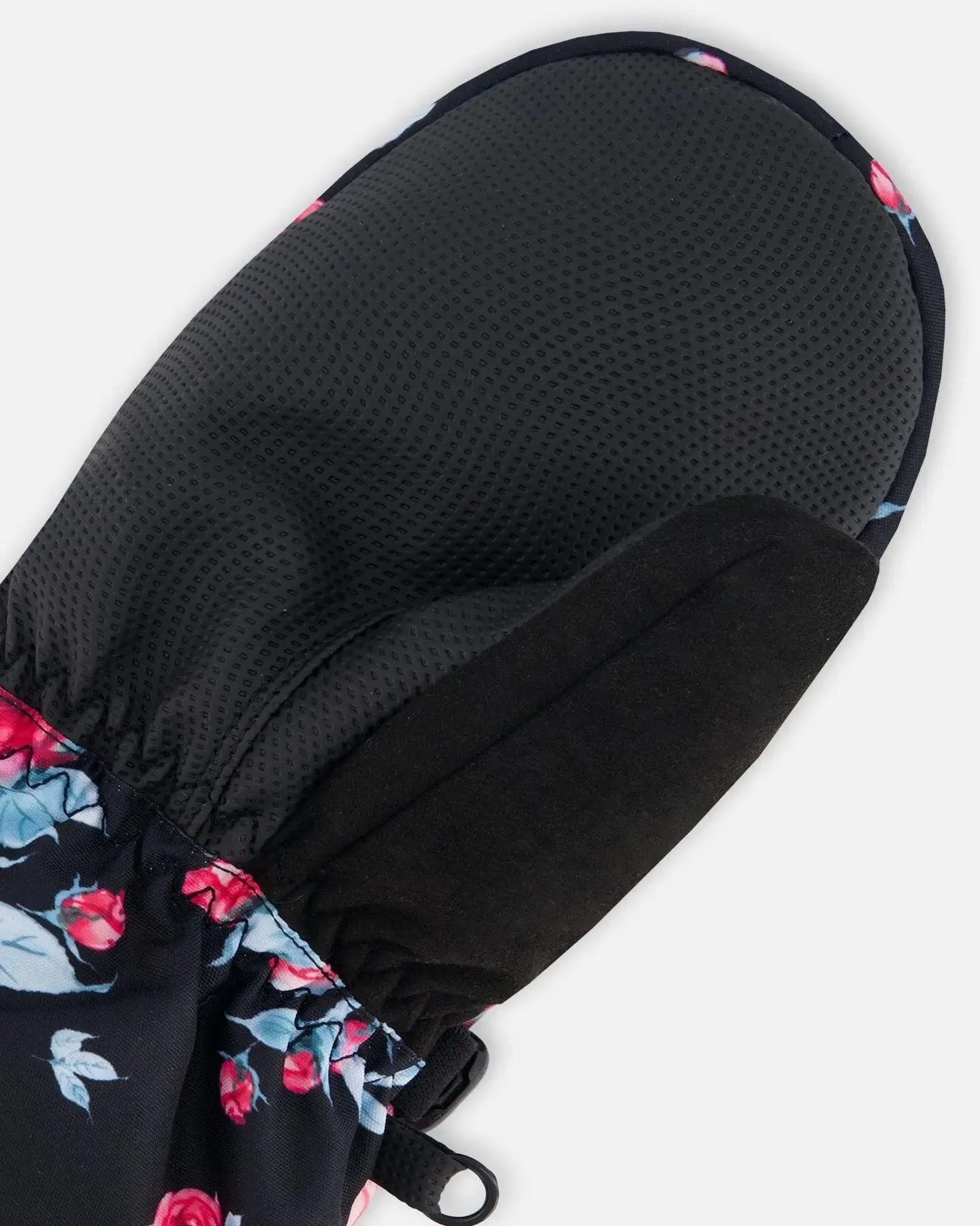 Technical Mittens Black Printed Roses