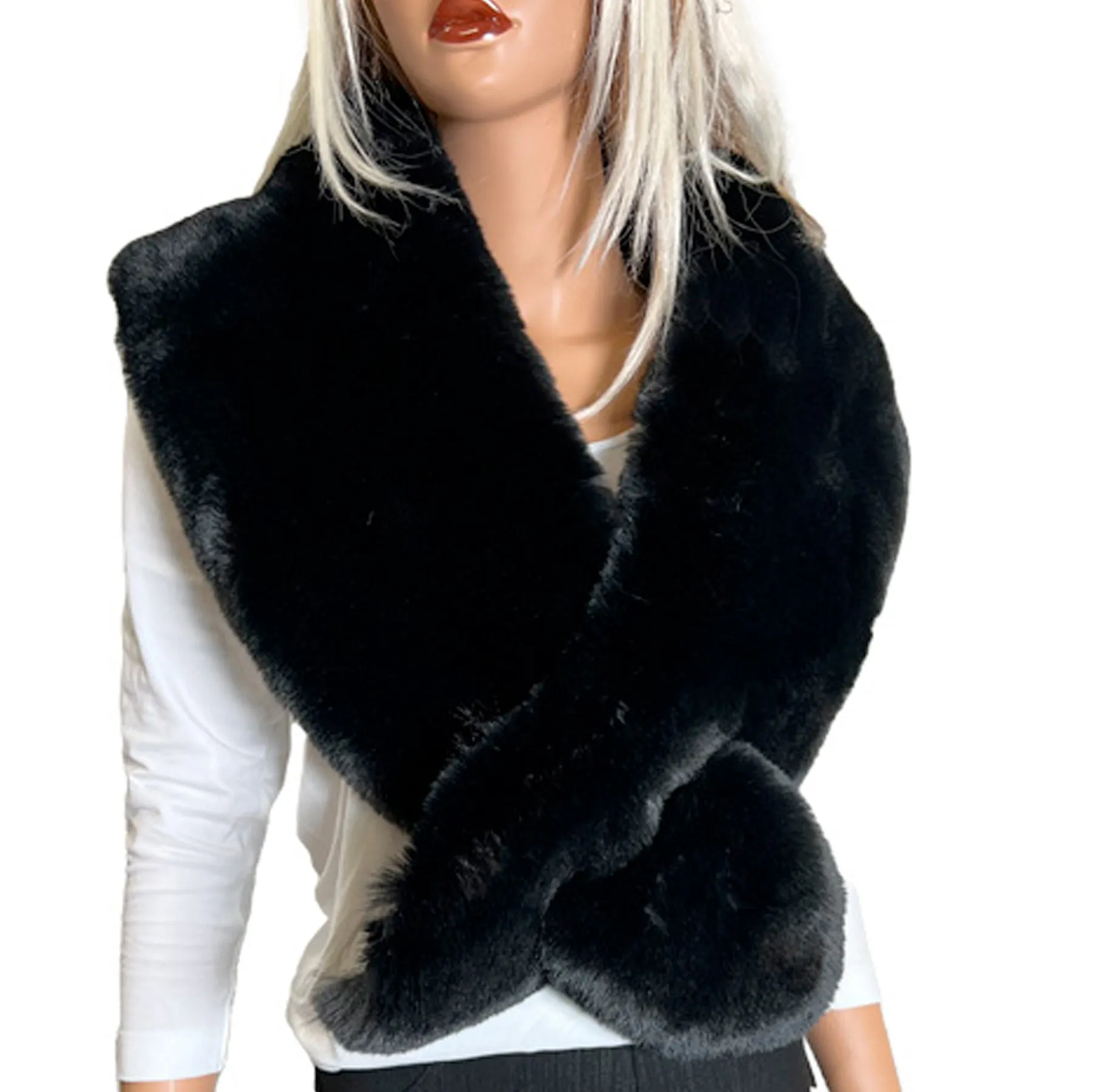 The Magic Scarf Company Faux Rabbit Fur Stole LC3801