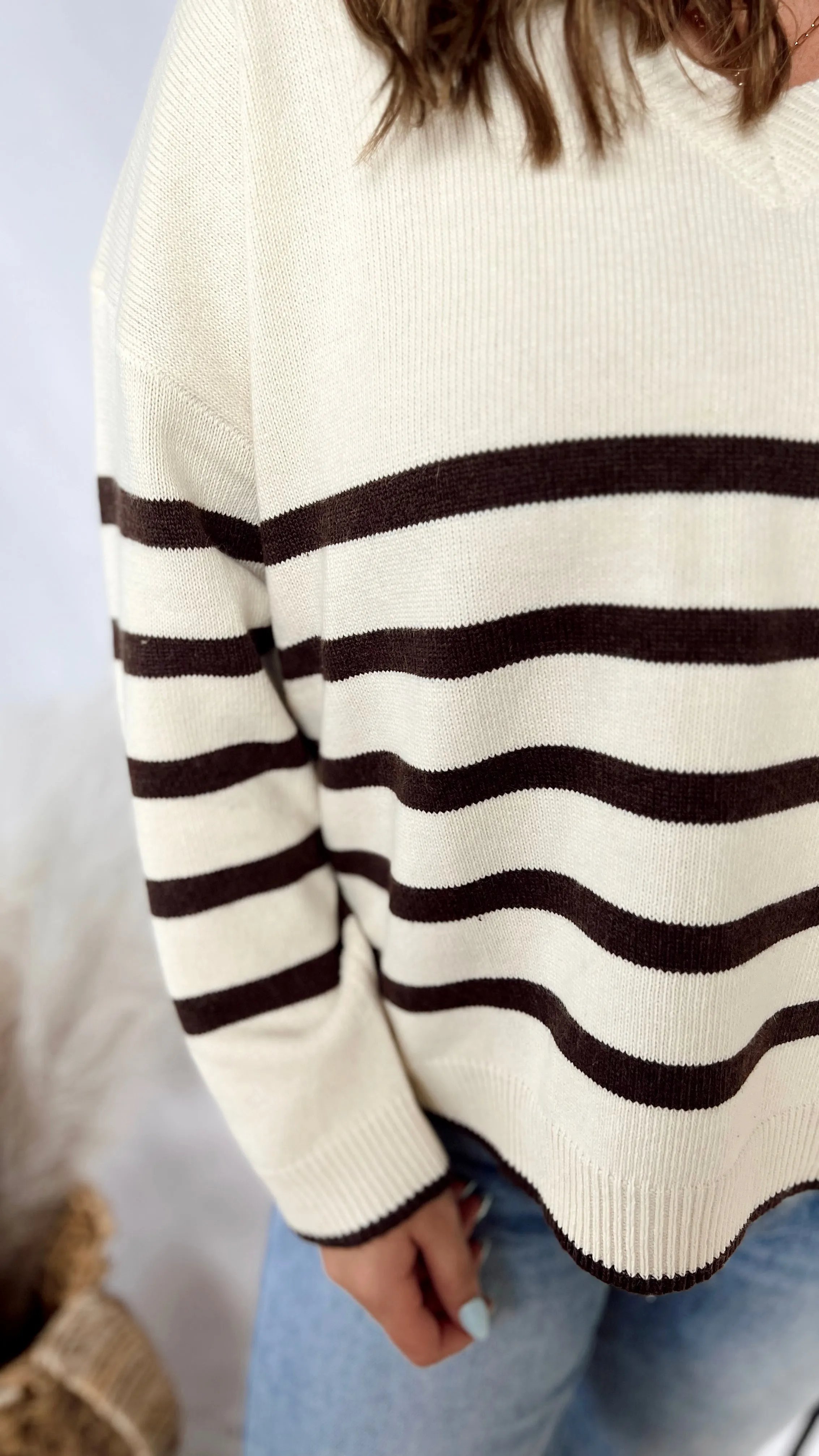 The Stripe Three Sweater