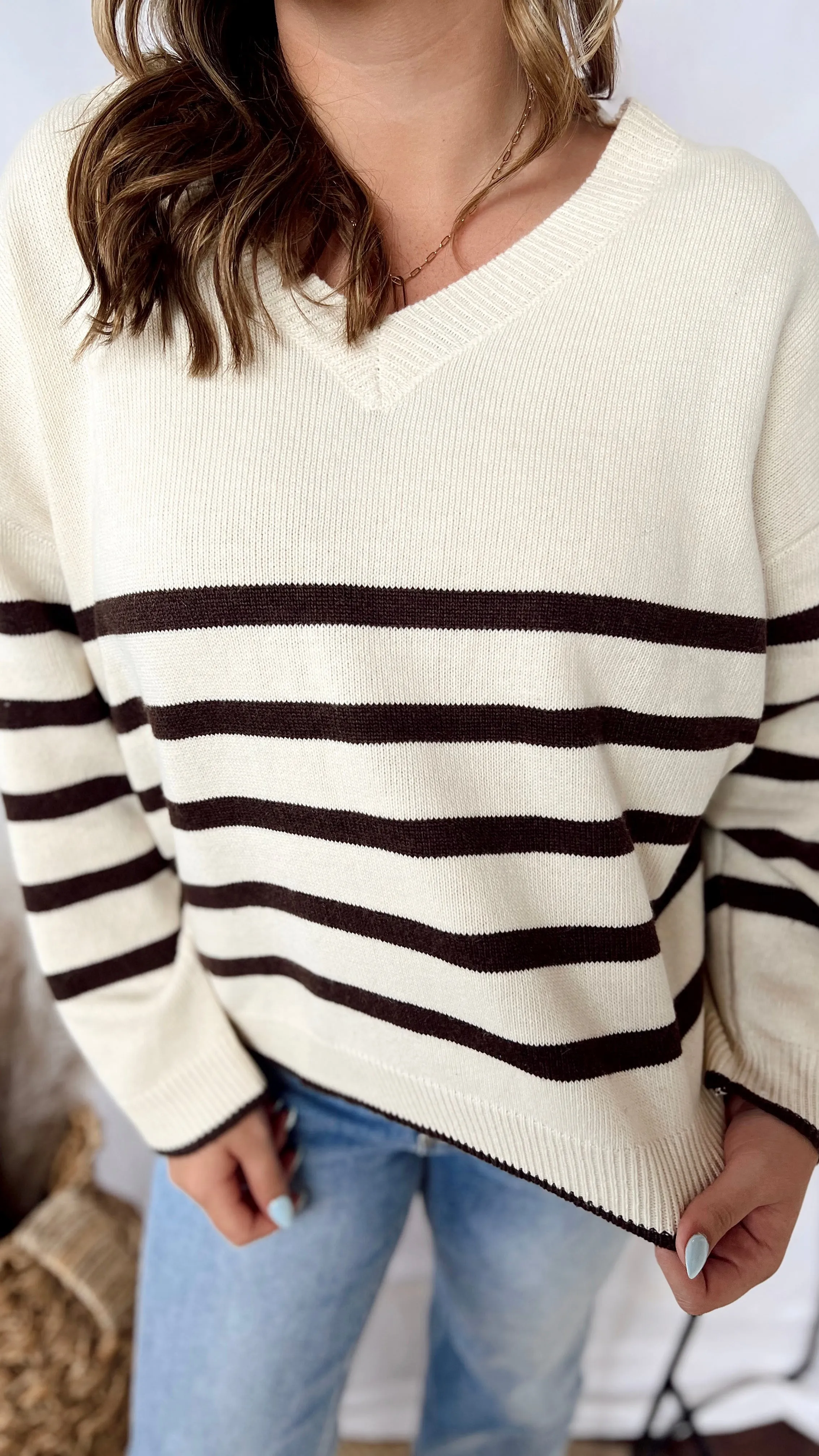 The Stripe Three Sweater