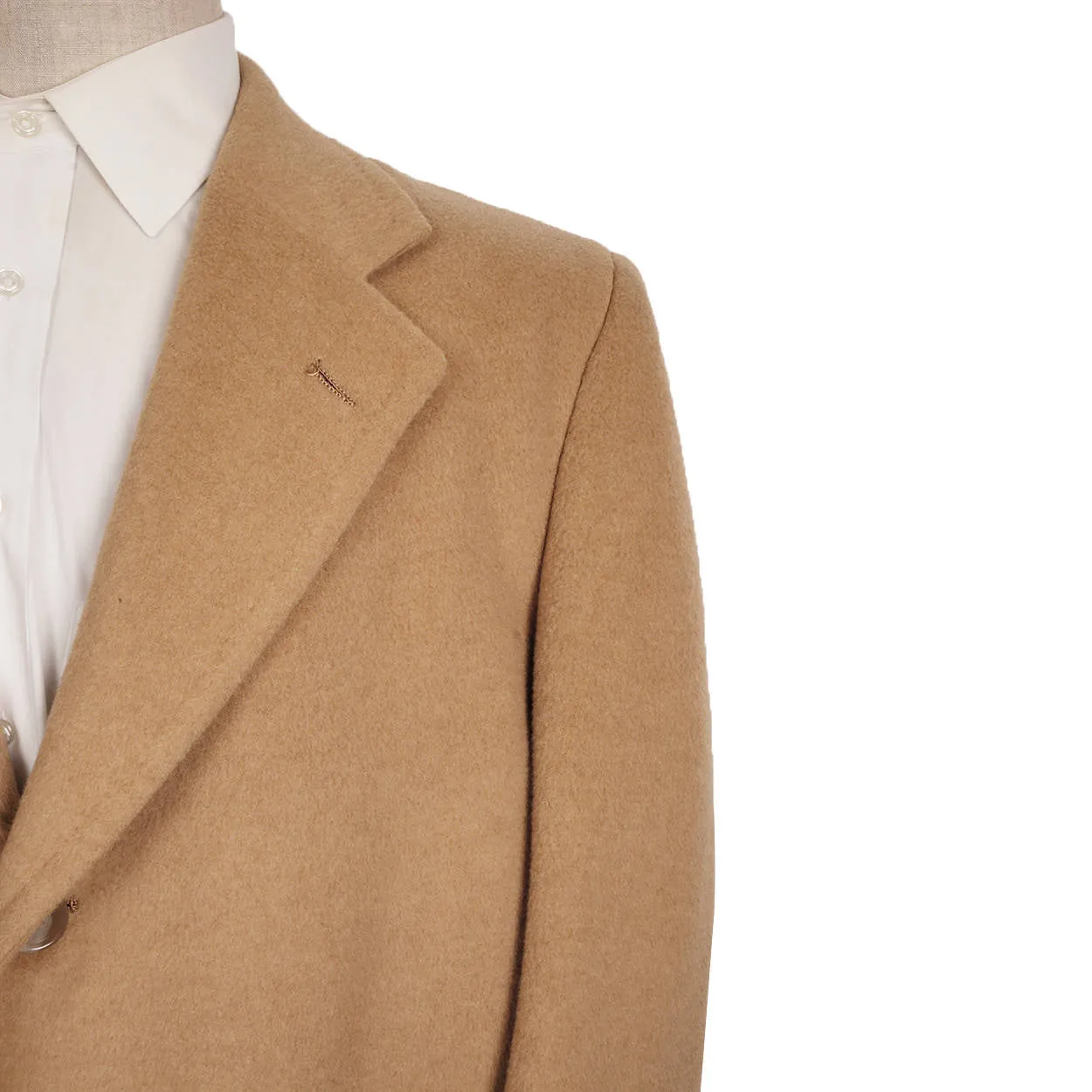 Vintage Mens 100% Camel Hair Overcoat Coat 1960s 70s A O White Massachusetts