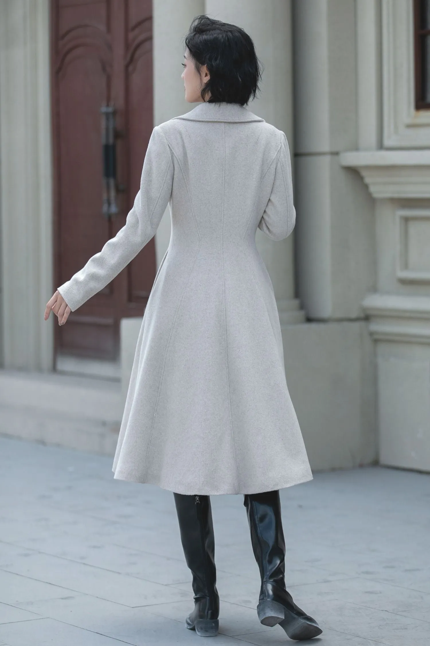 Warm winter wool coat for women 5456