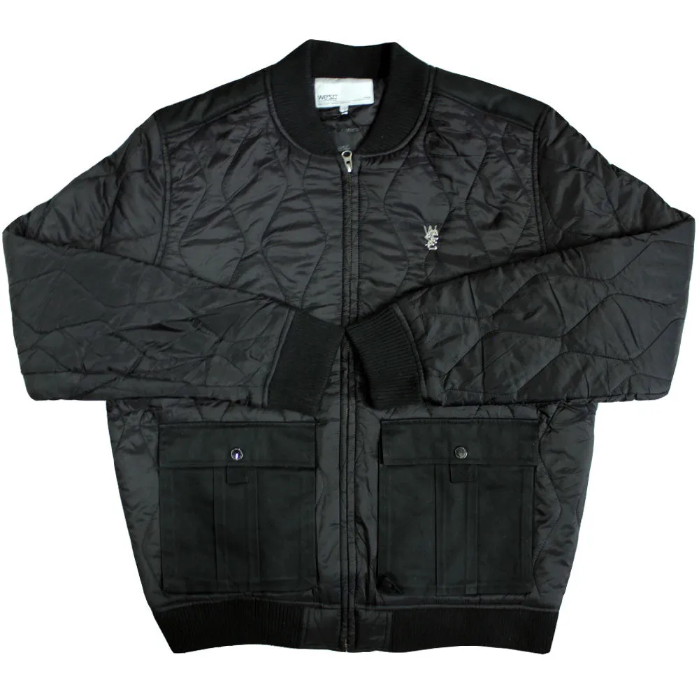 WeSC Sixten Quilted Bomber Jacket Black