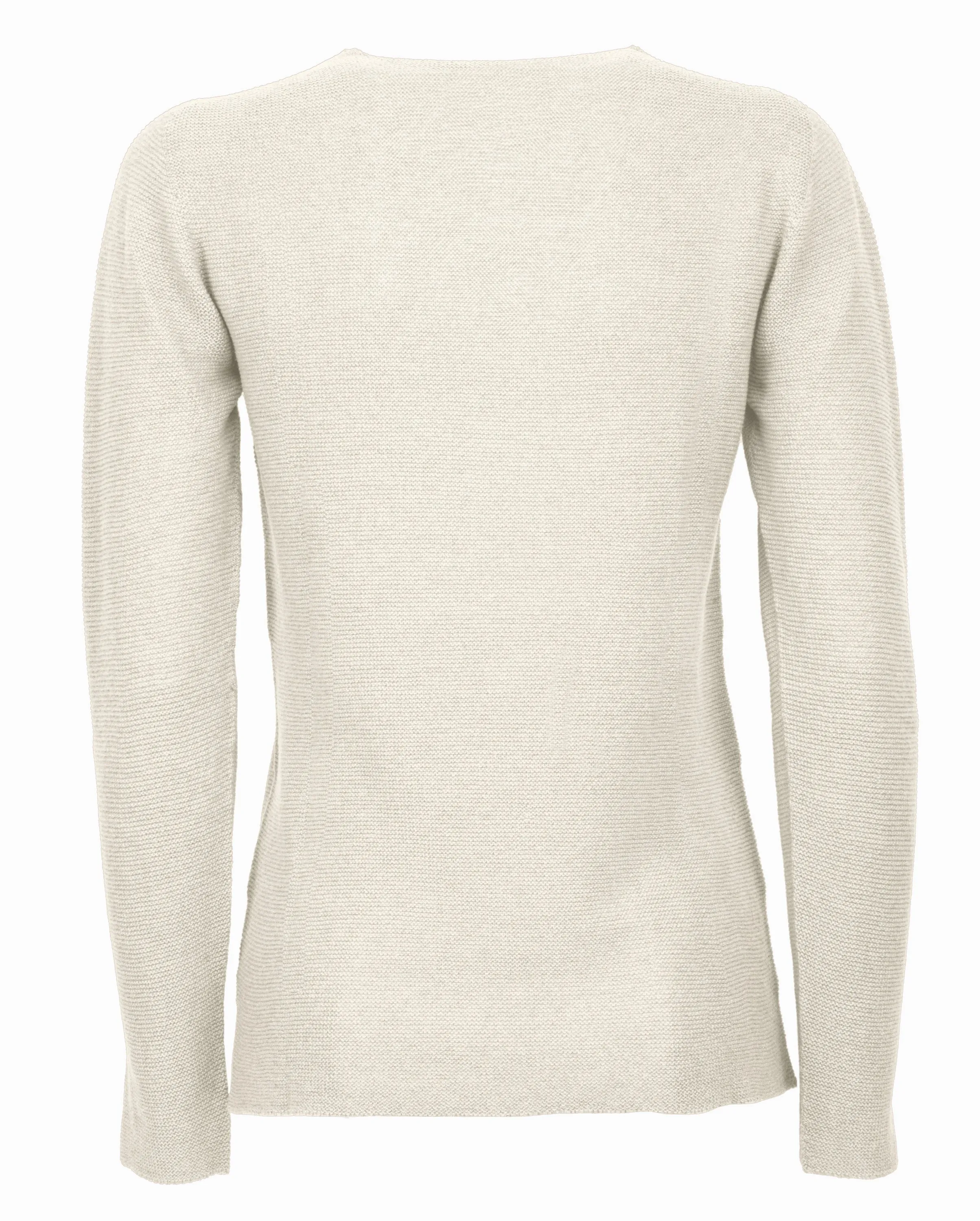 Women's Pure Cashmere Links Stitch V-Neck Milk White